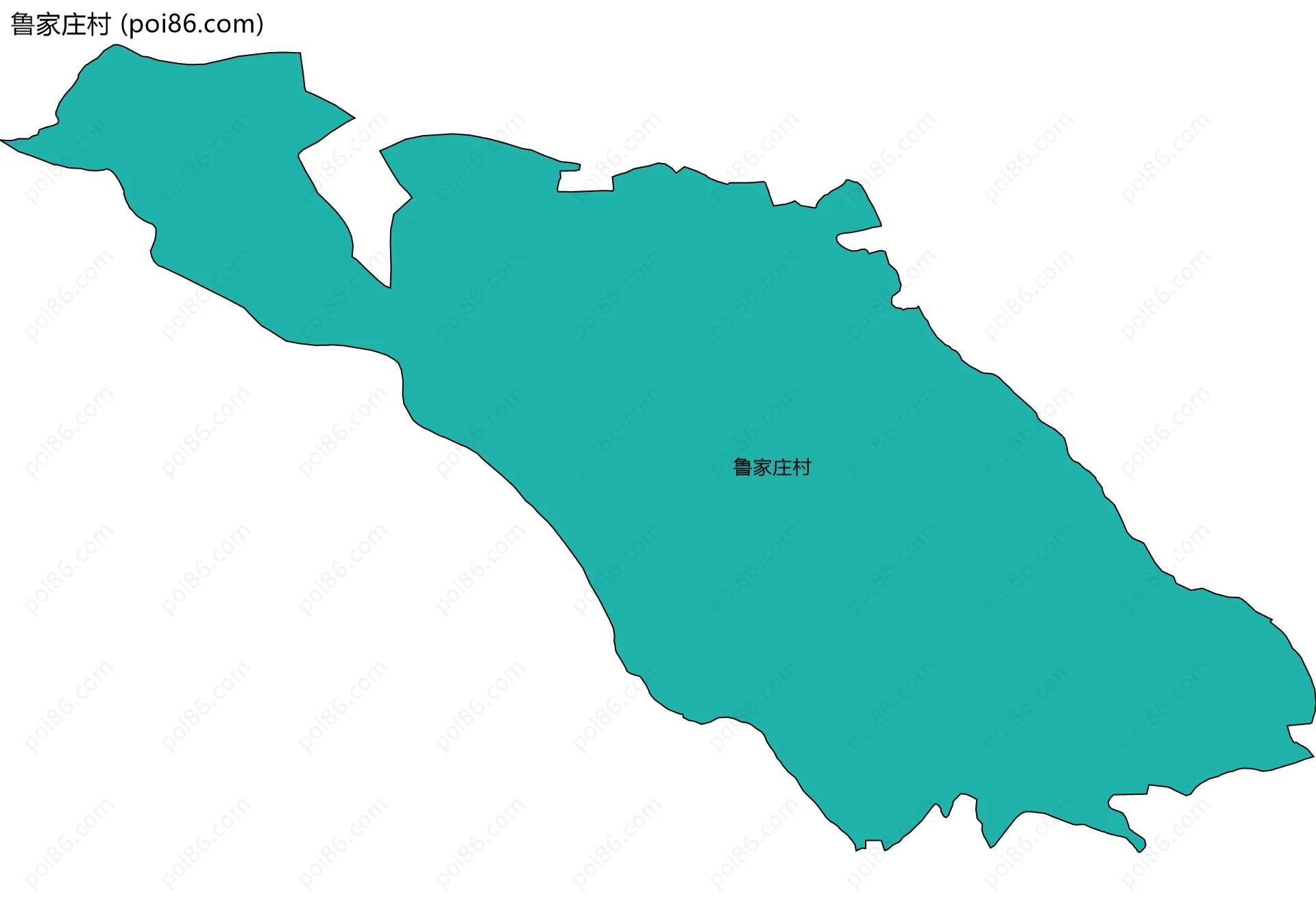 鲁家庄村边界地图