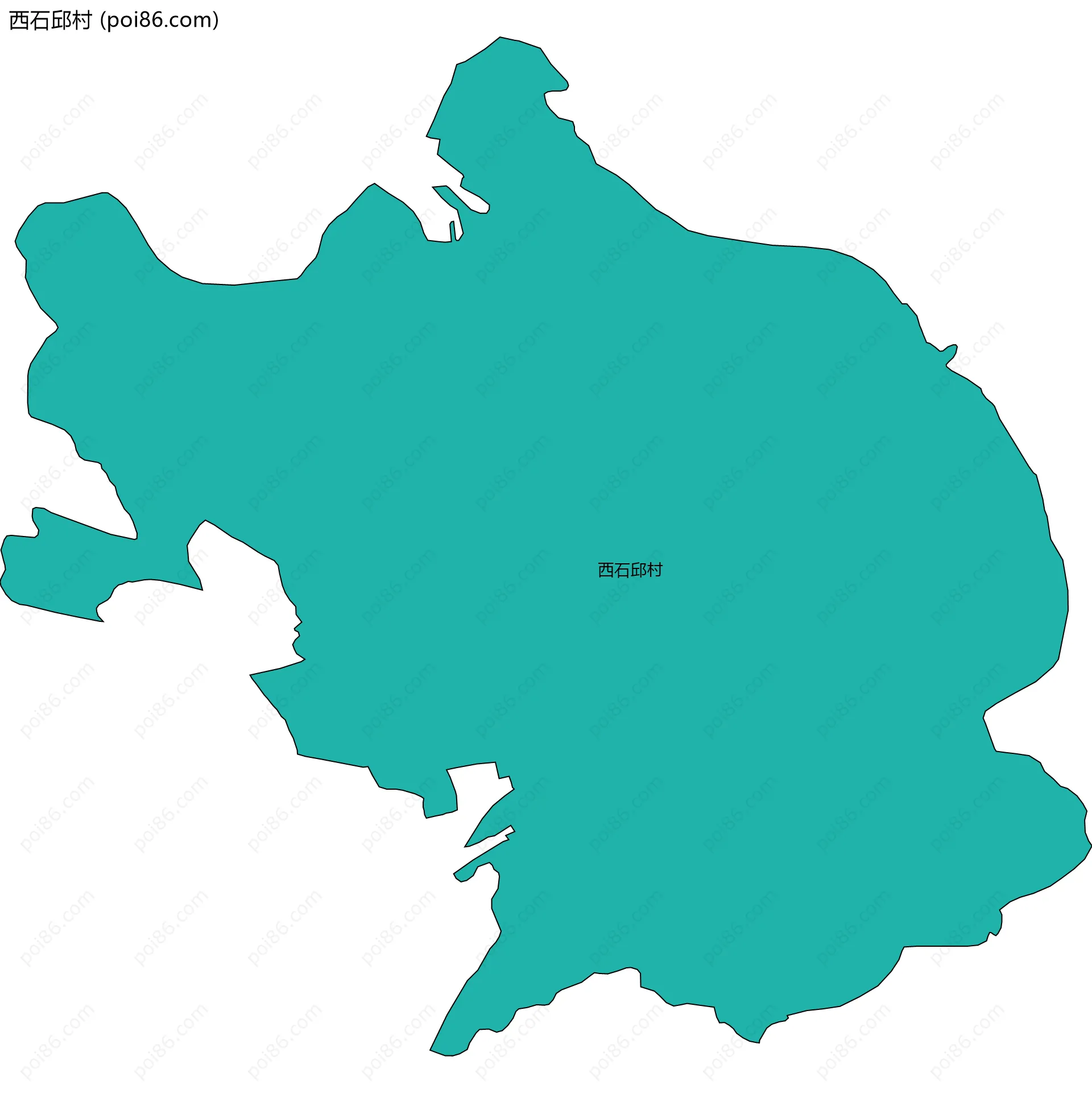 西石邱村边界地图