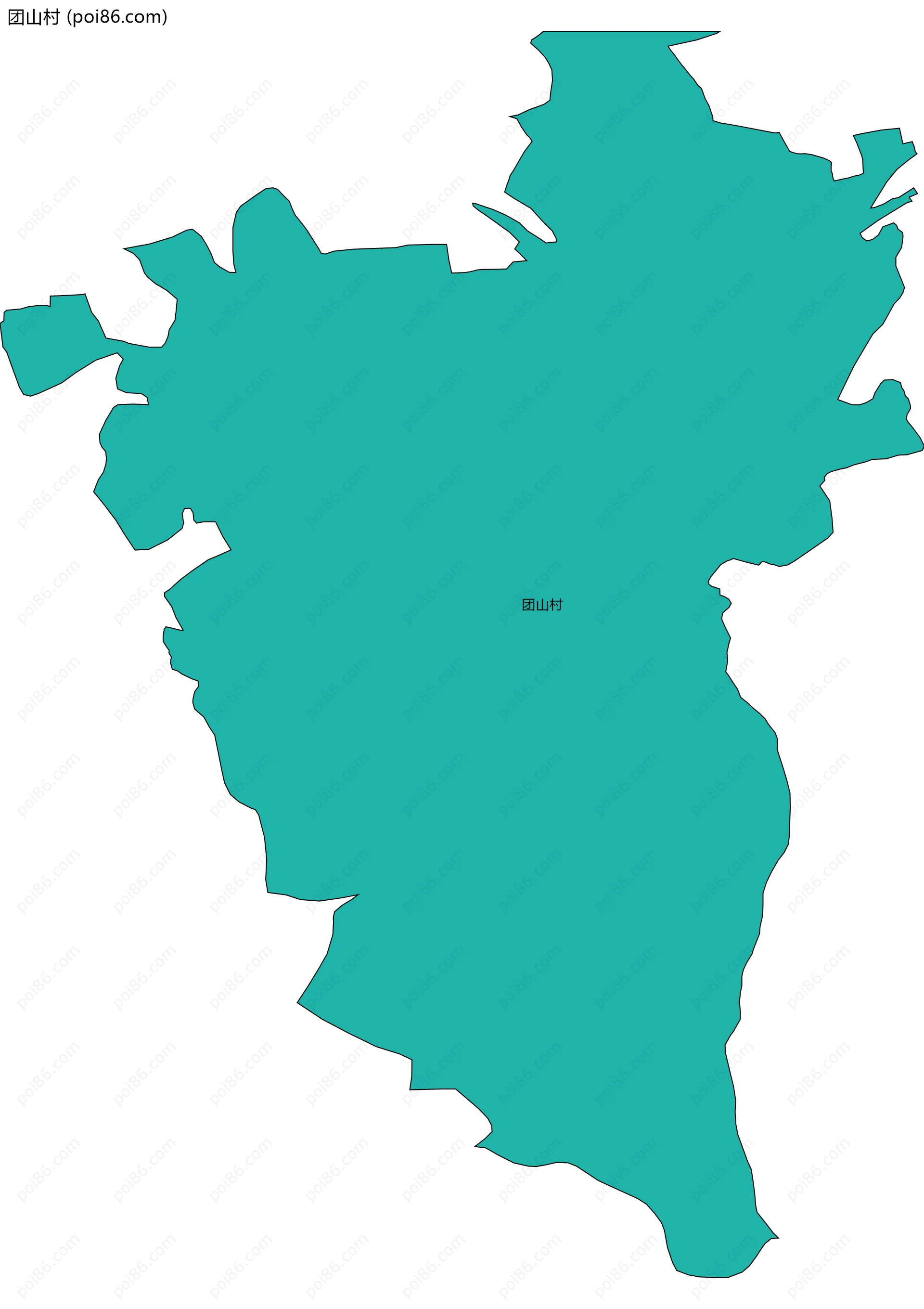 团山村边界地图