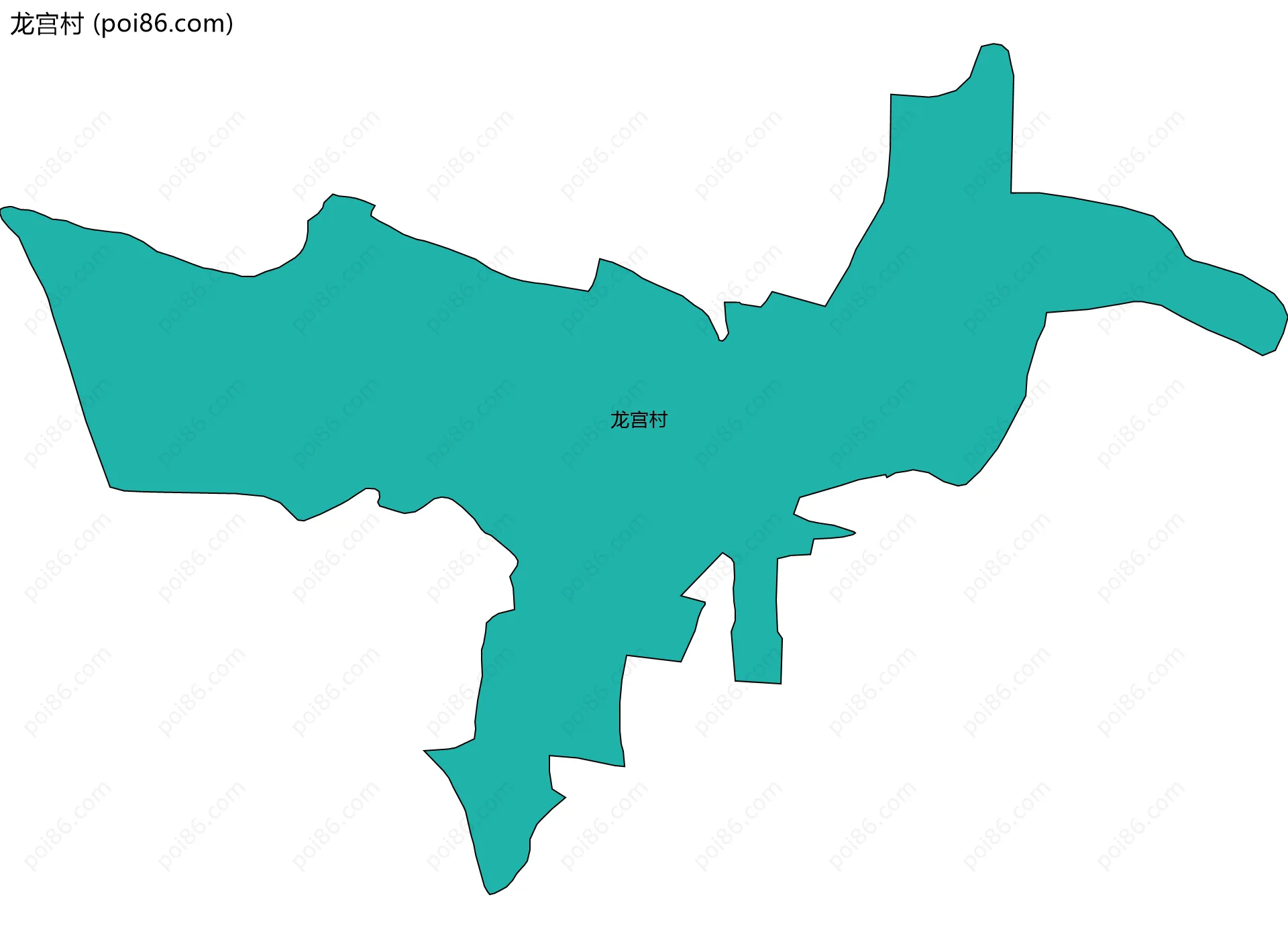 龙宫村边界地图