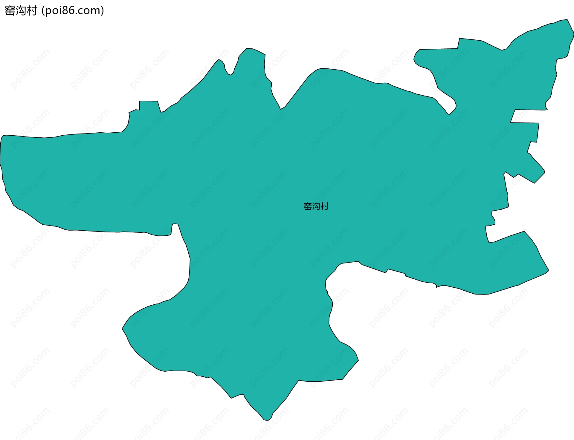 窑沟村边界地图