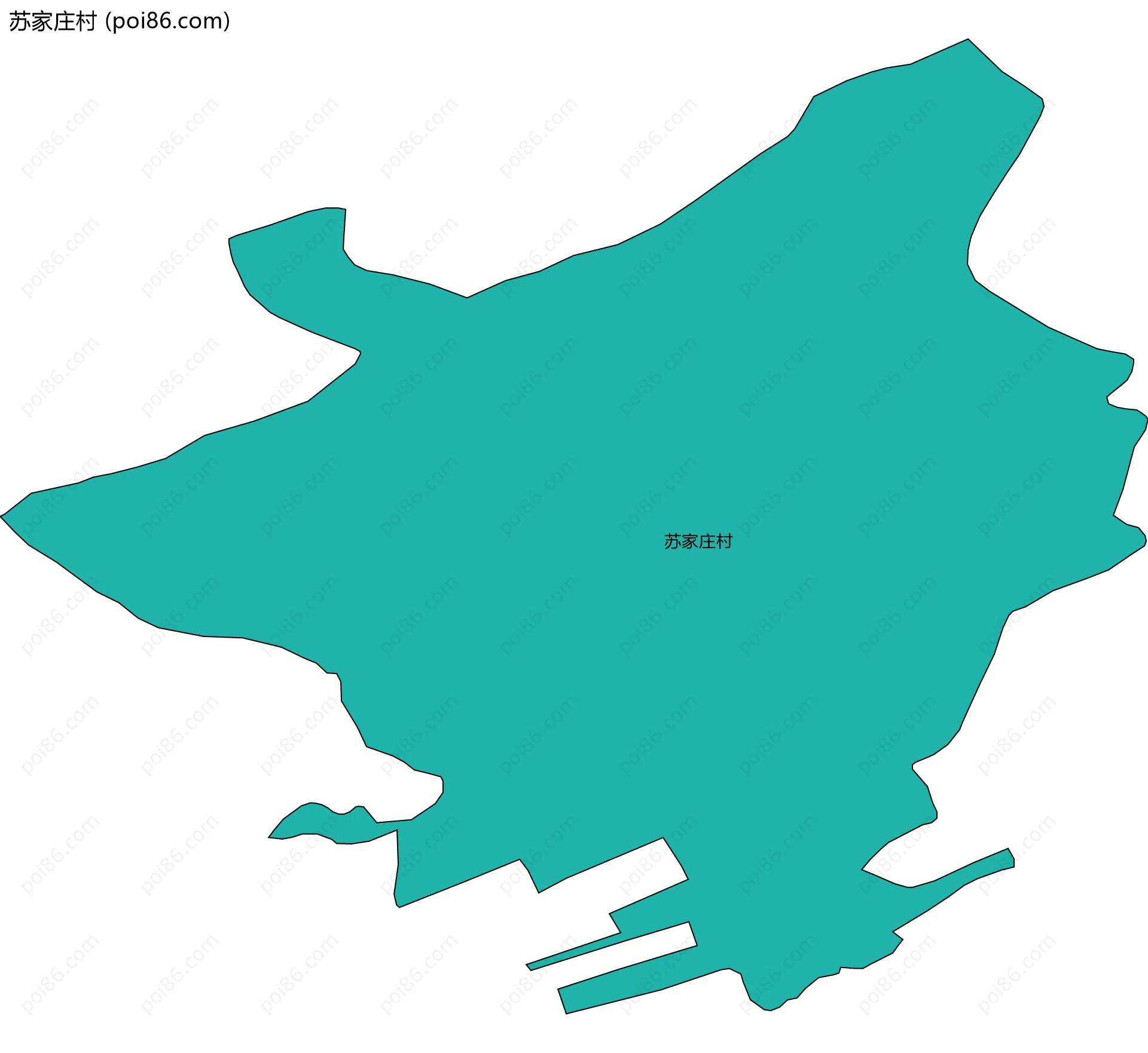 苏家庄村边界地图