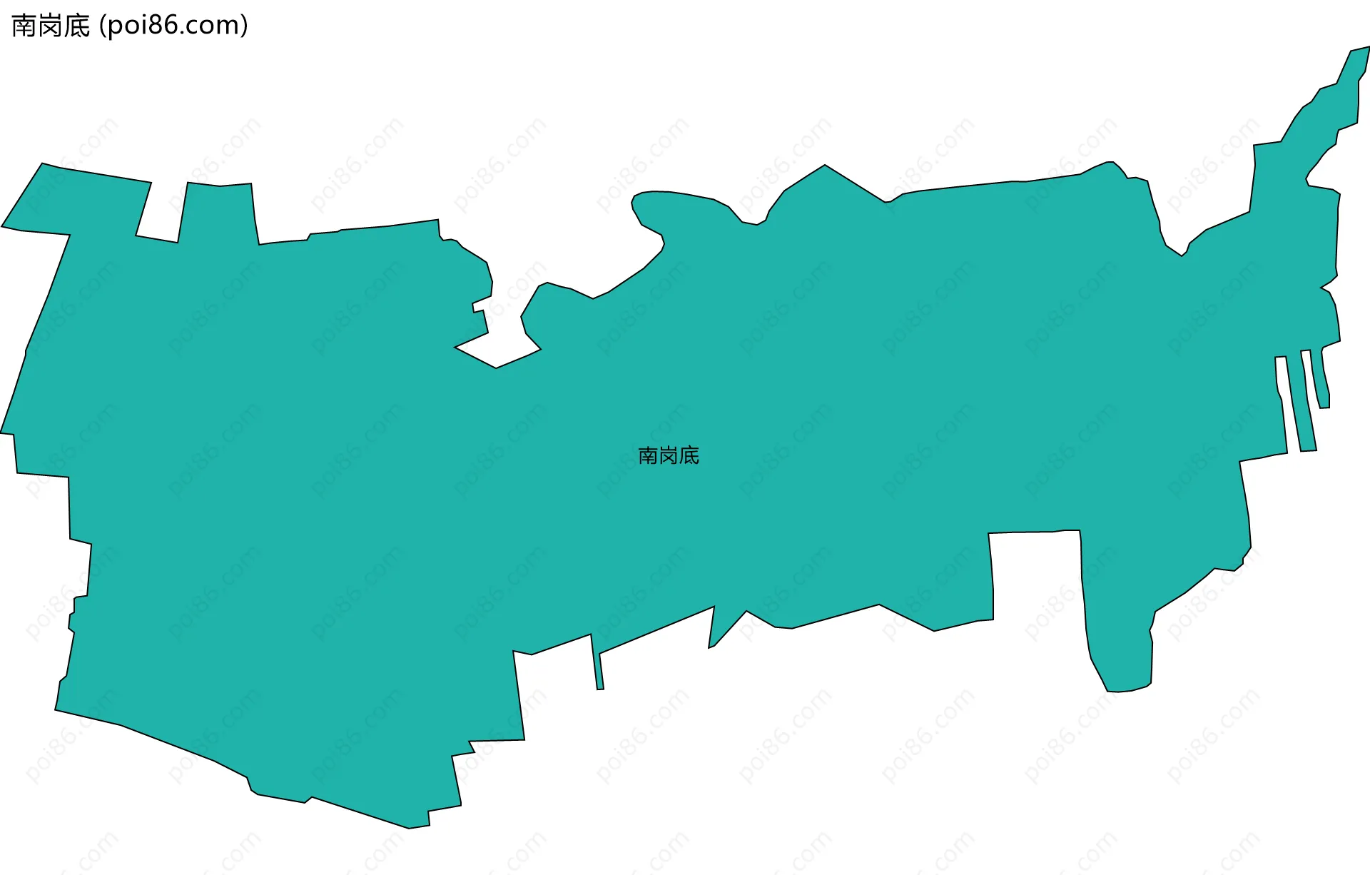 南岗底边界地图