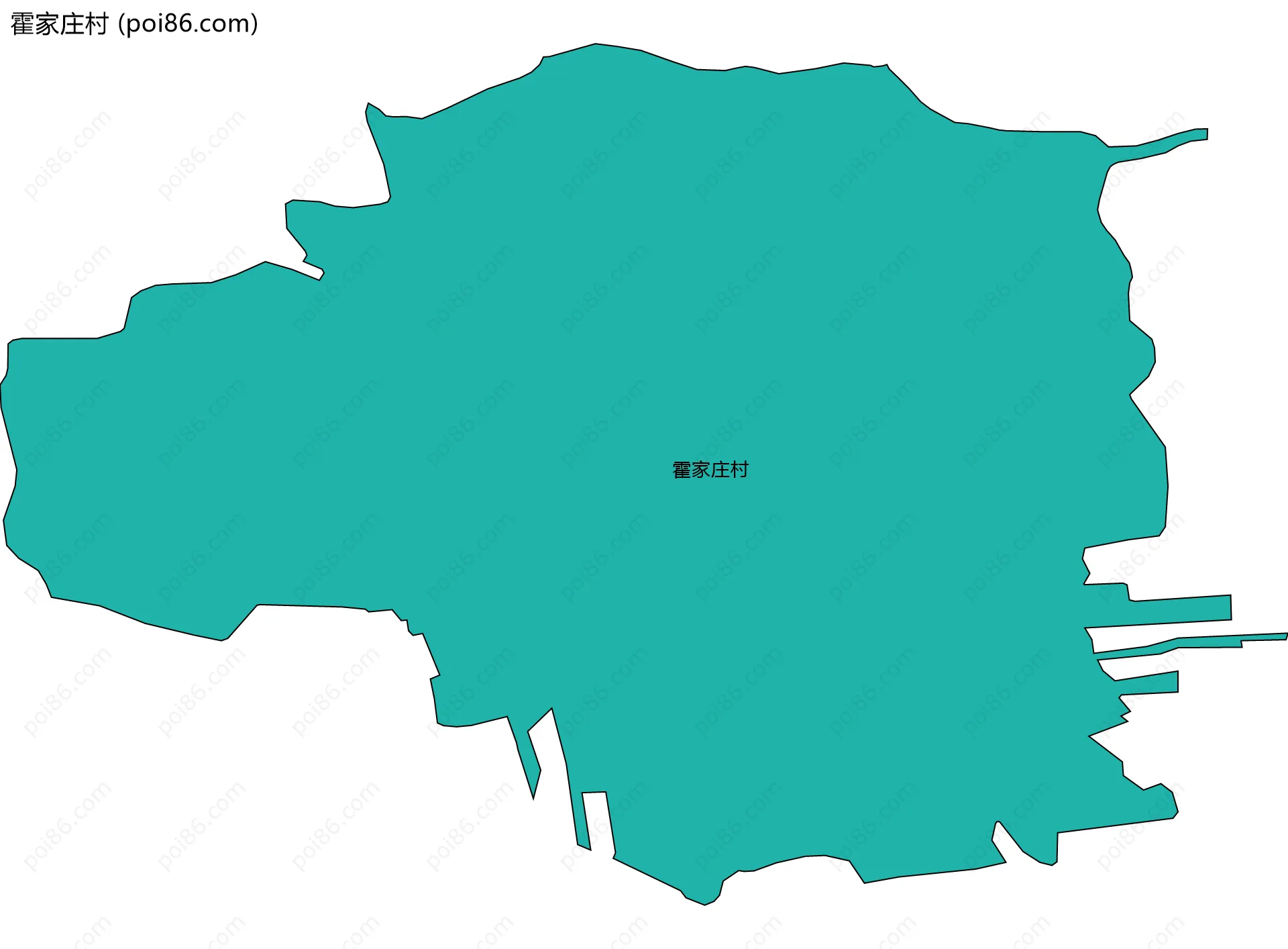 霍家庄村边界地图