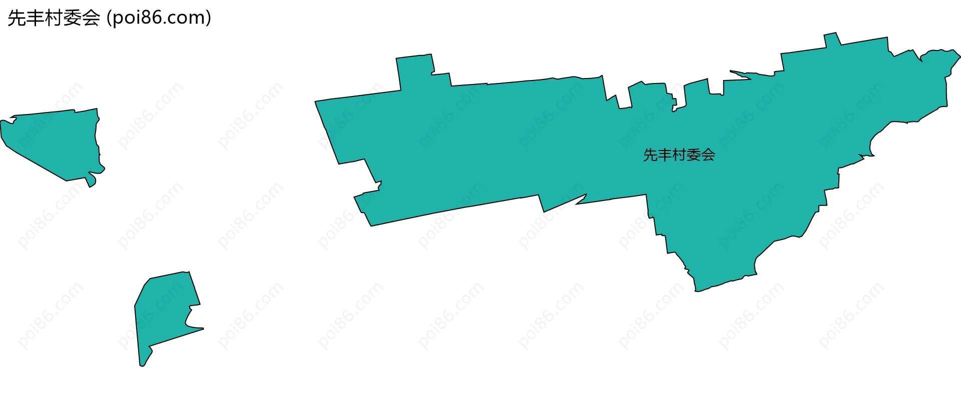 先丰村委会边界地图