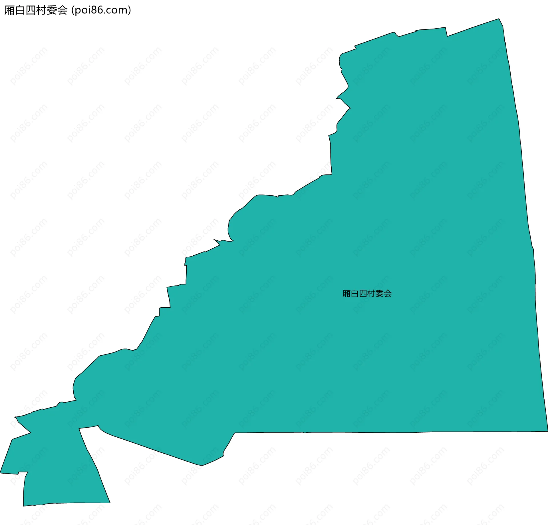 厢白四村委会边界地图
