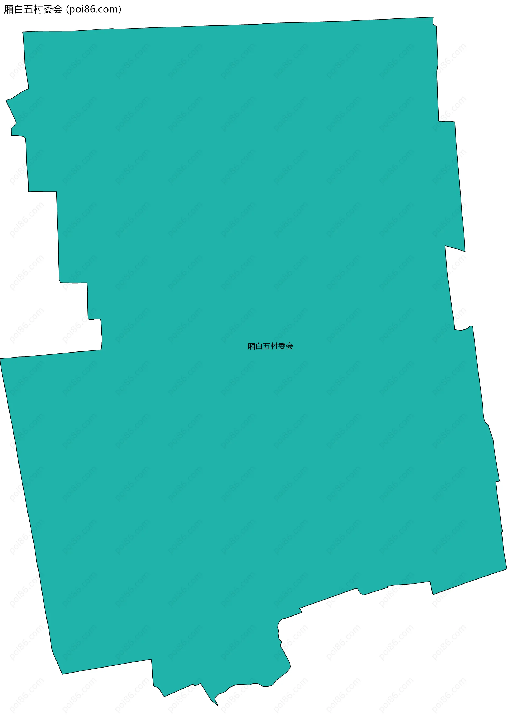 厢白五村委会边界地图