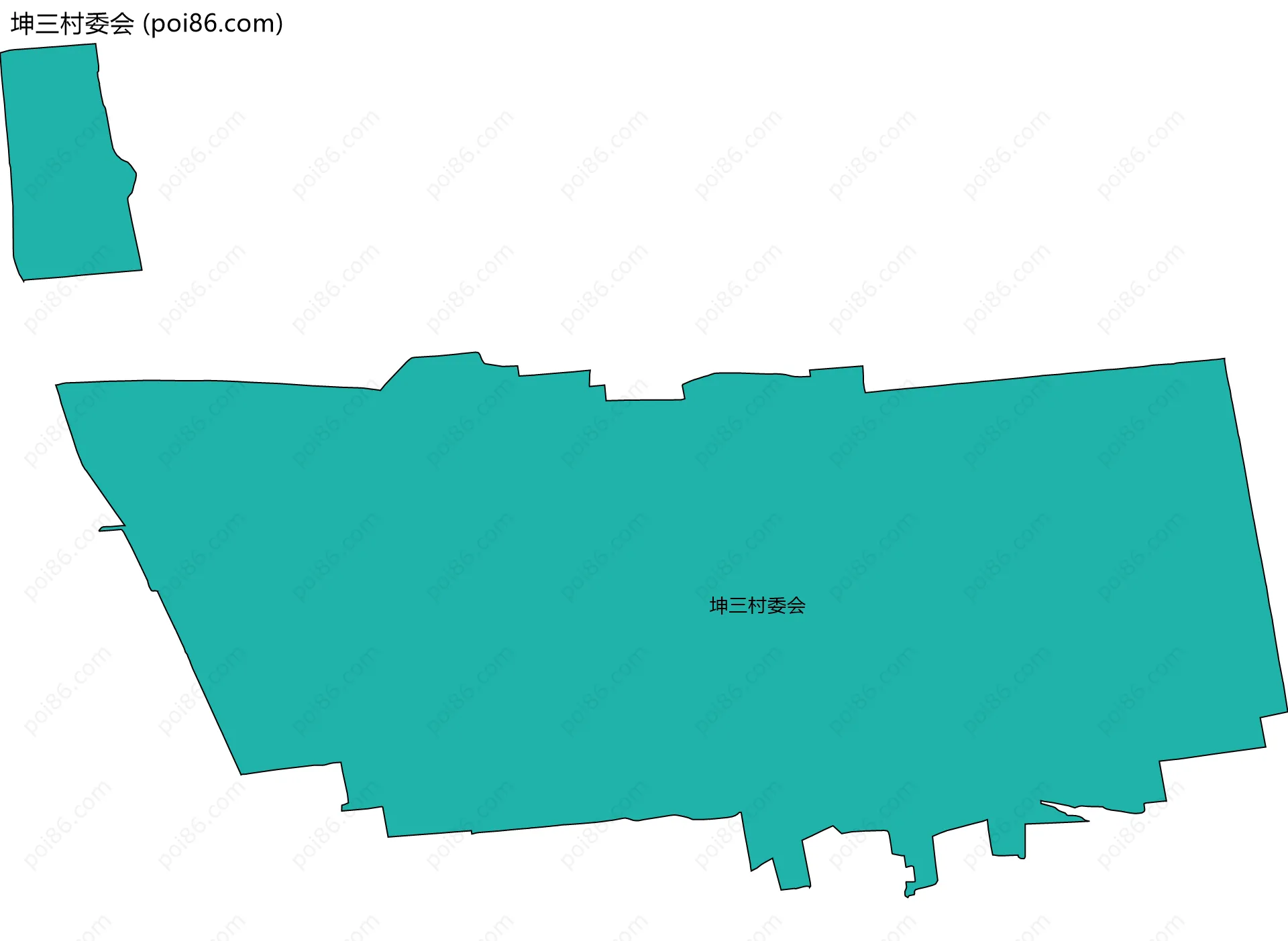 坤三村委会边界地图