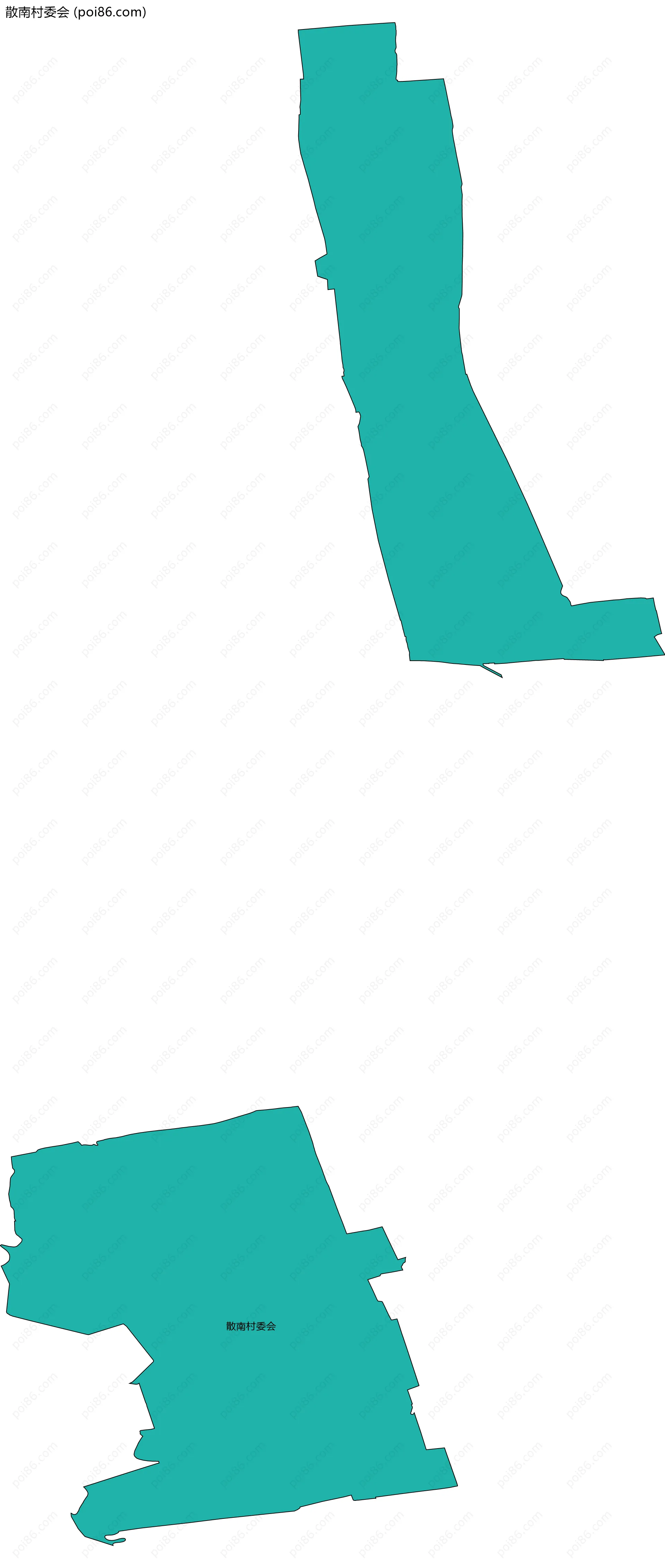 散南村委会边界地图