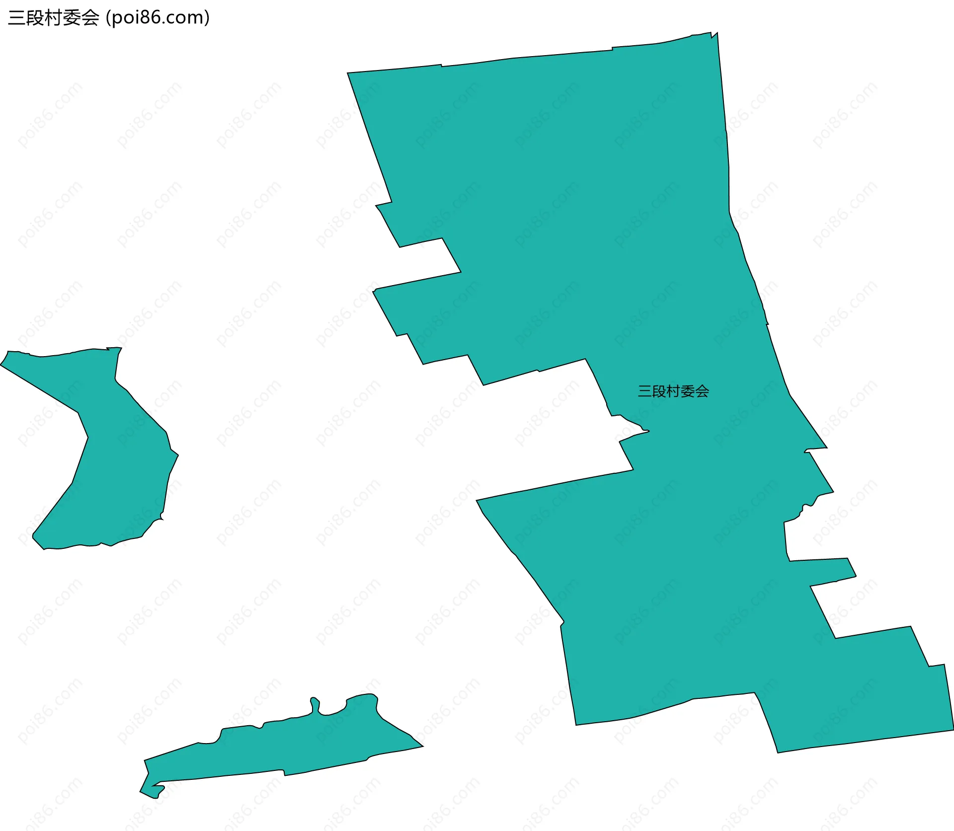 三段村委会边界地图