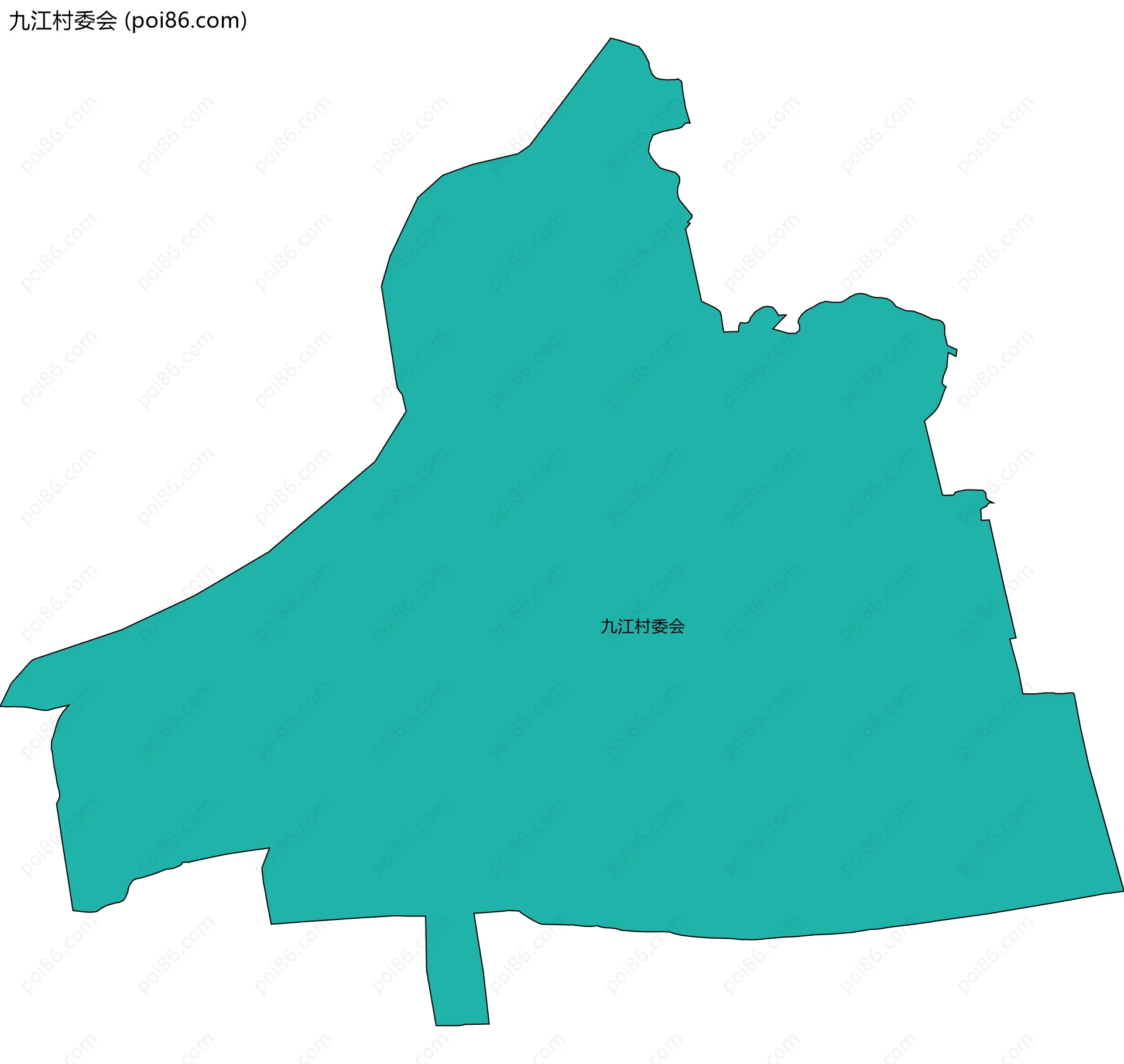 九江村委会边界地图