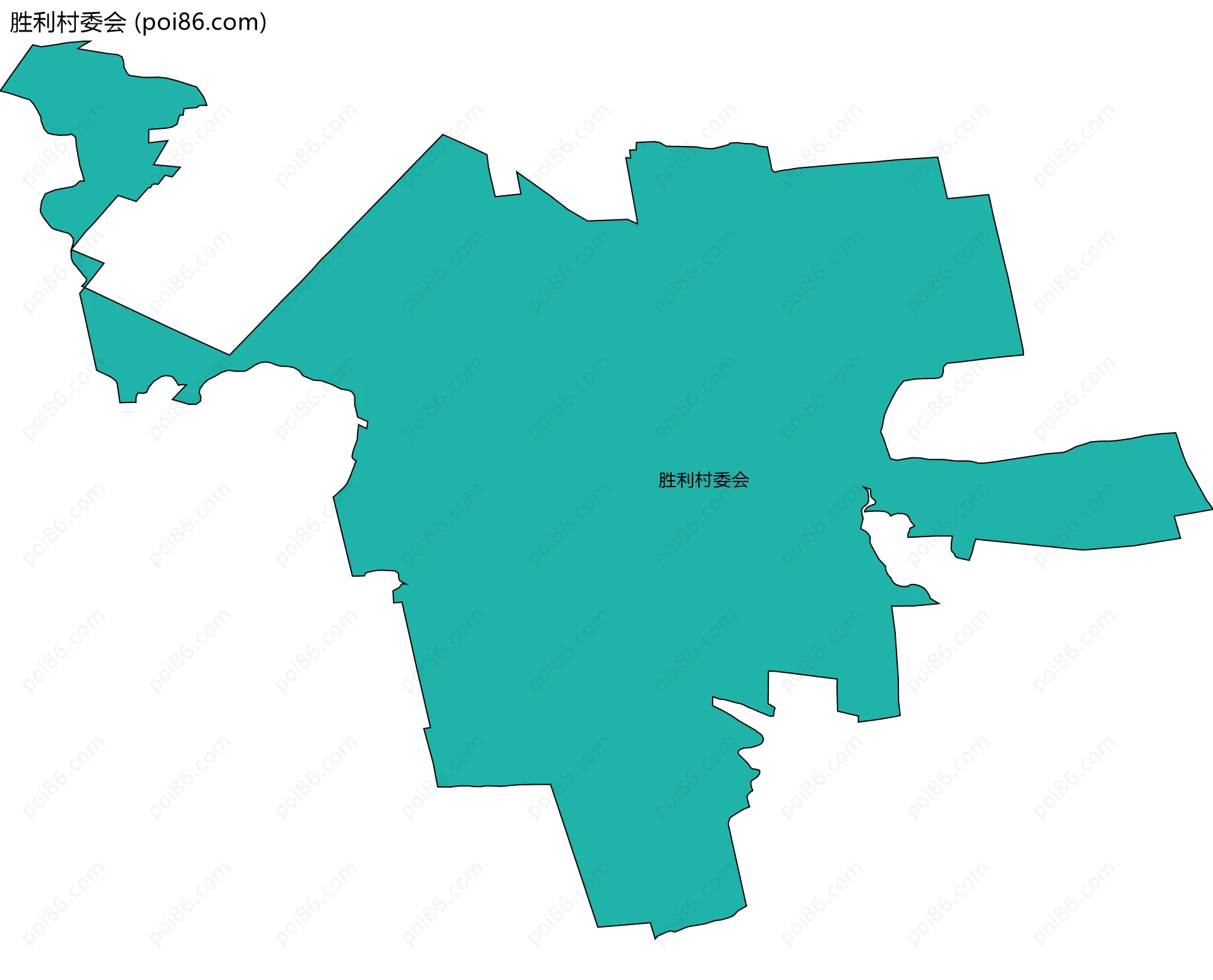 胜利村委会边界地图