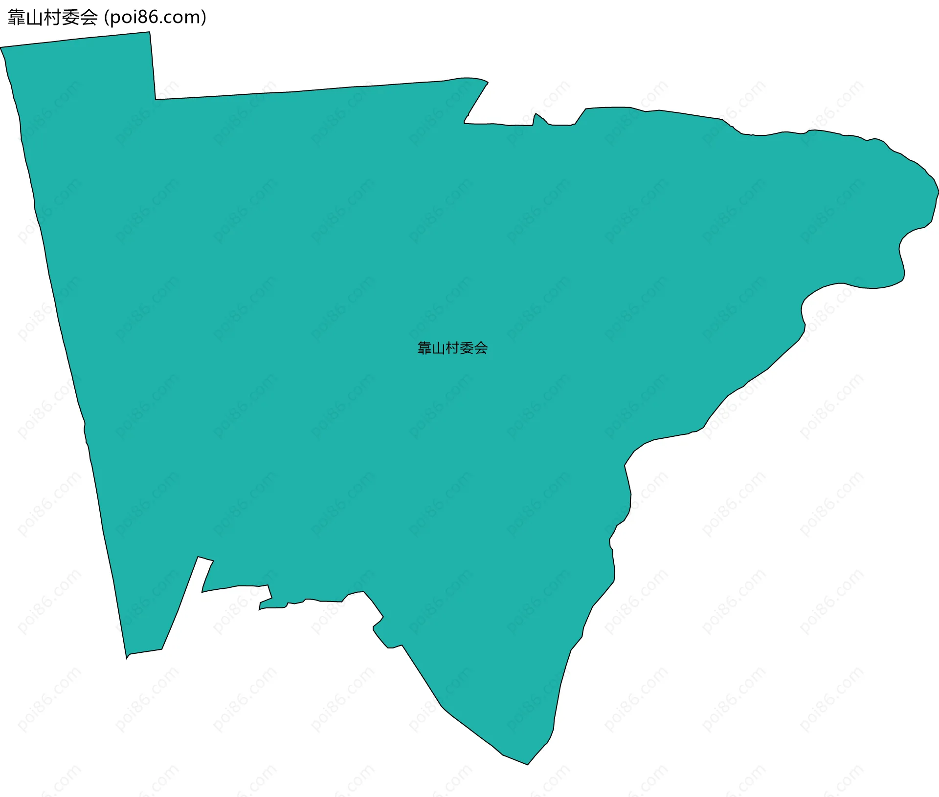 靠山村委会边界地图