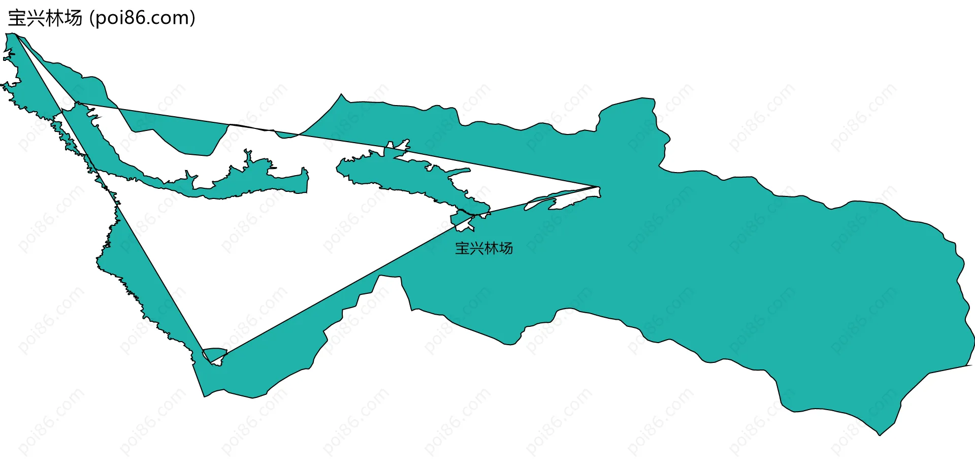 宝兴林场边界地图