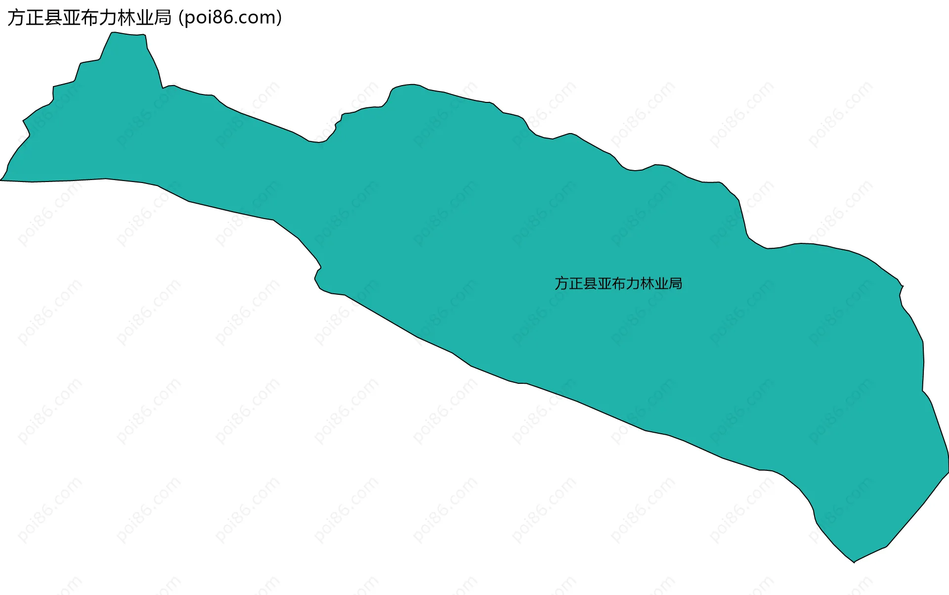 方正县亚布力林业局边界地图