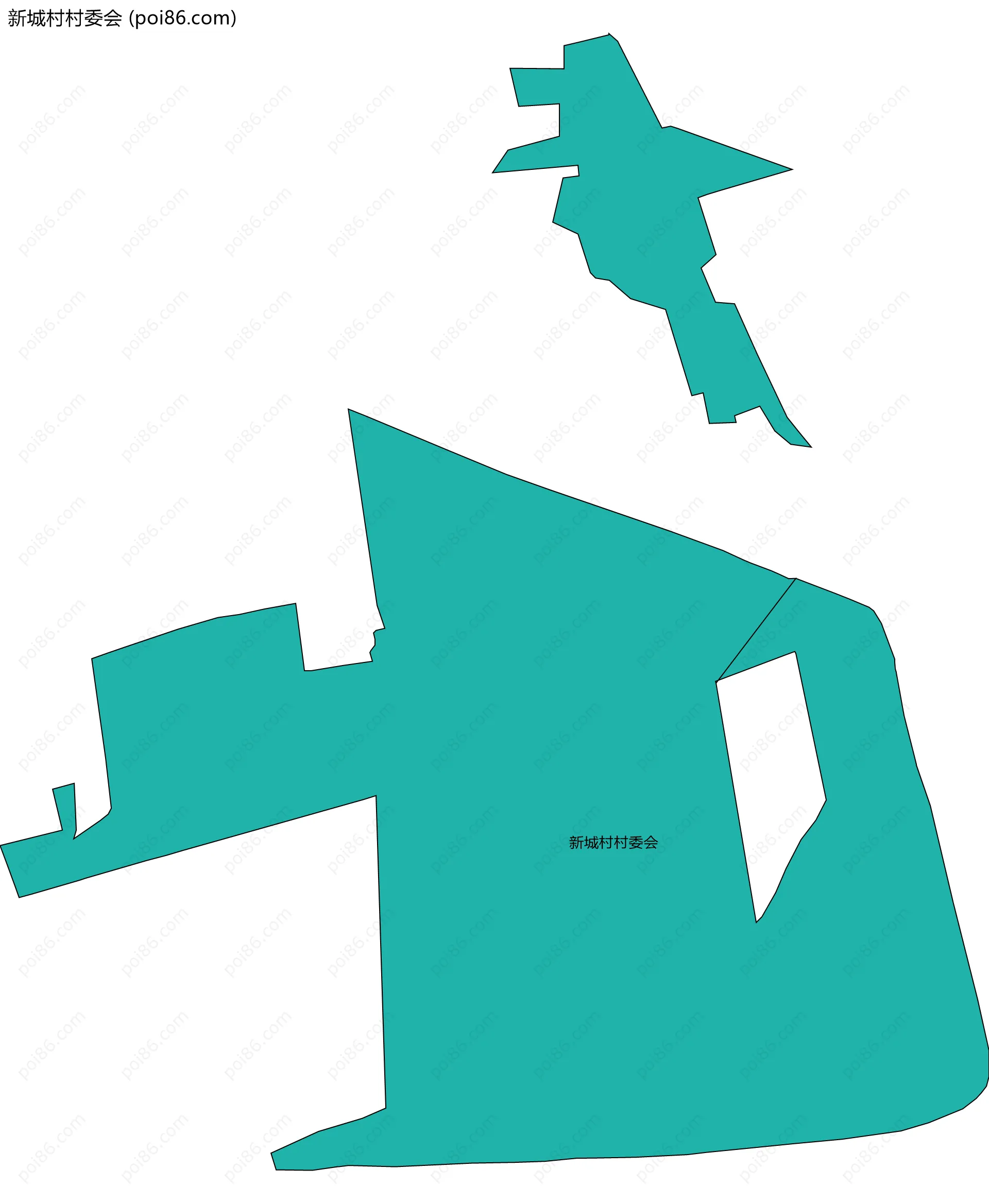 新城村村委会边界地图