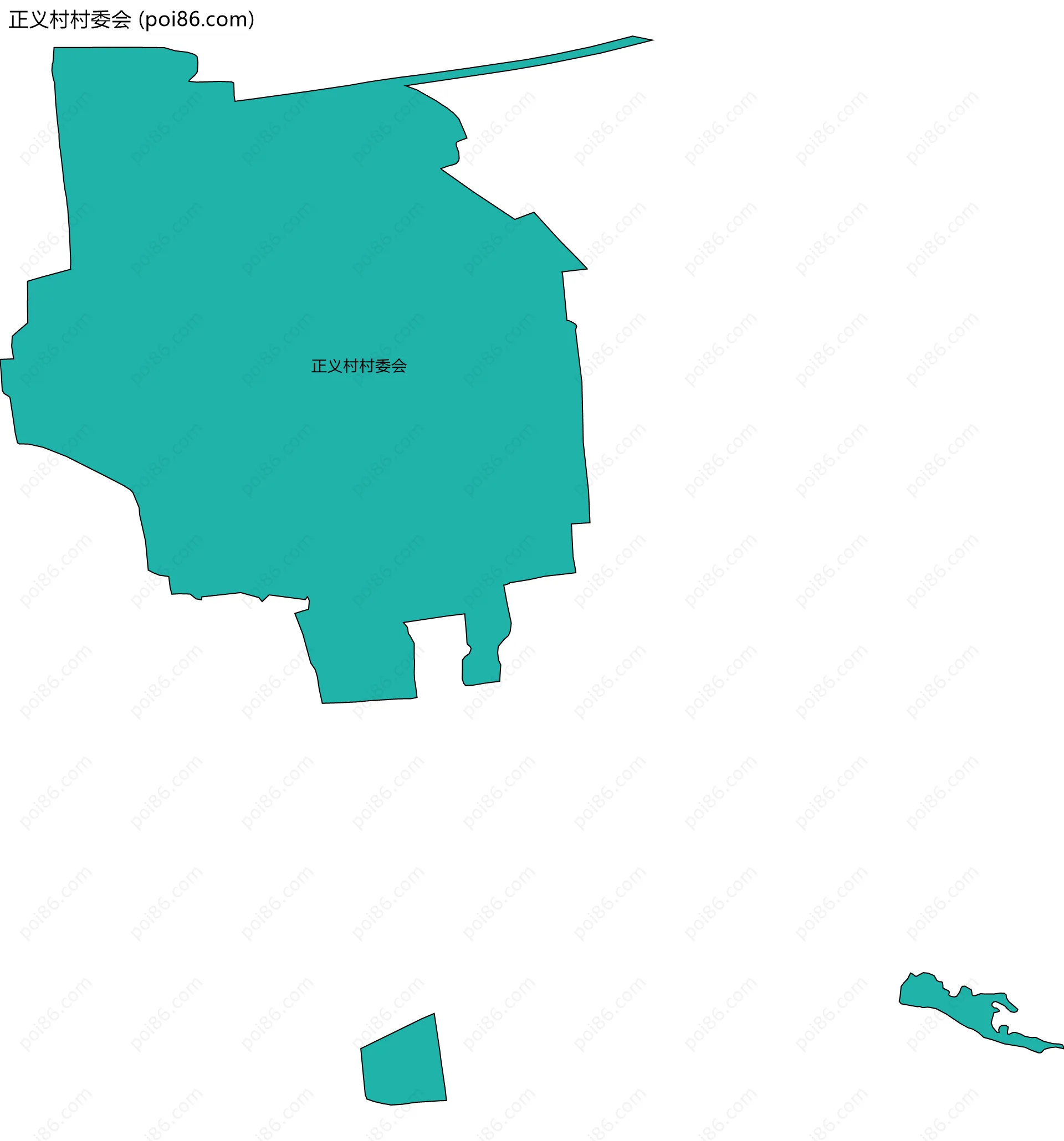正义村村委会边界地图