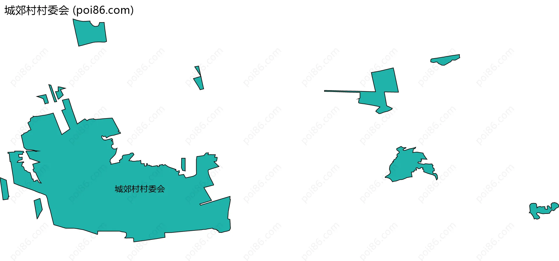 城郊村村委会边界地图