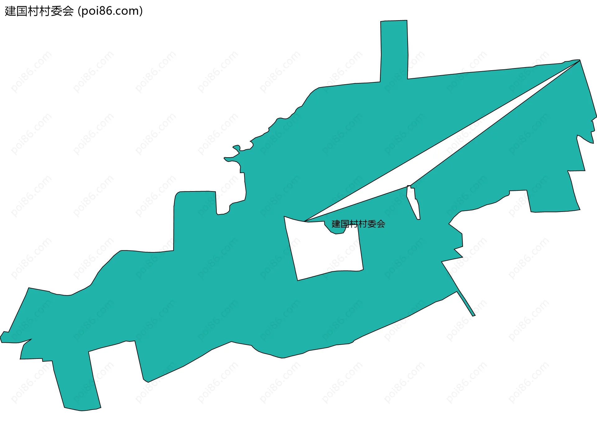 建国村村委会边界地图