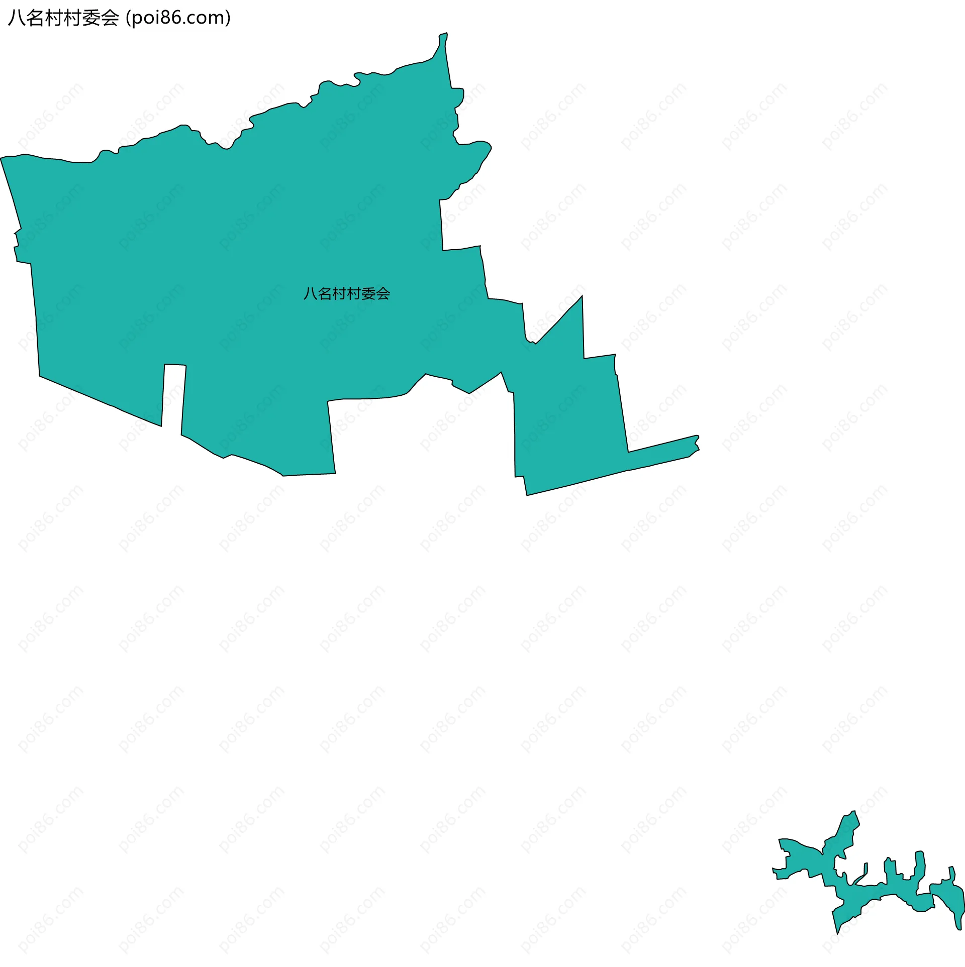 八名村村委会边界地图