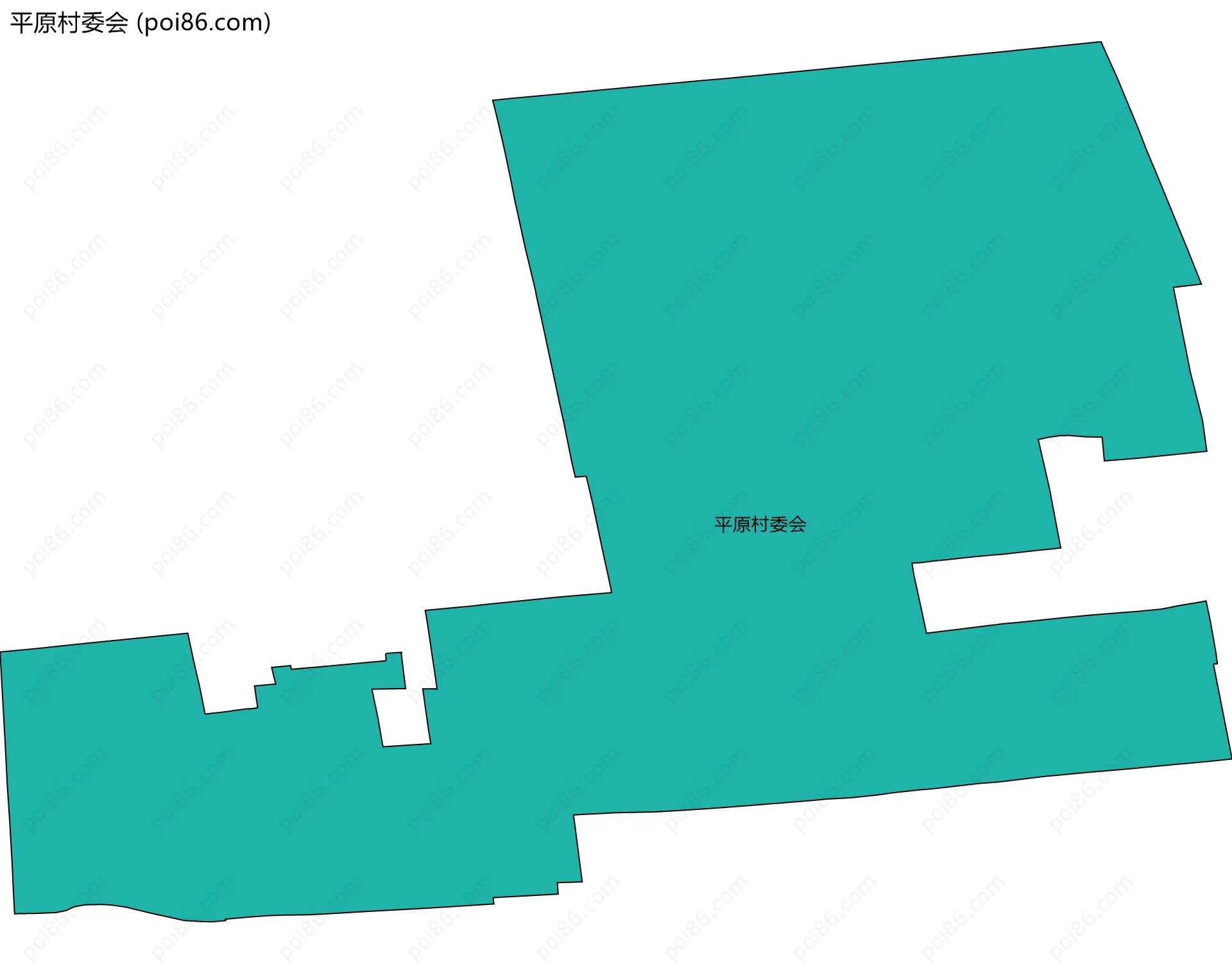 平原村委会边界地图