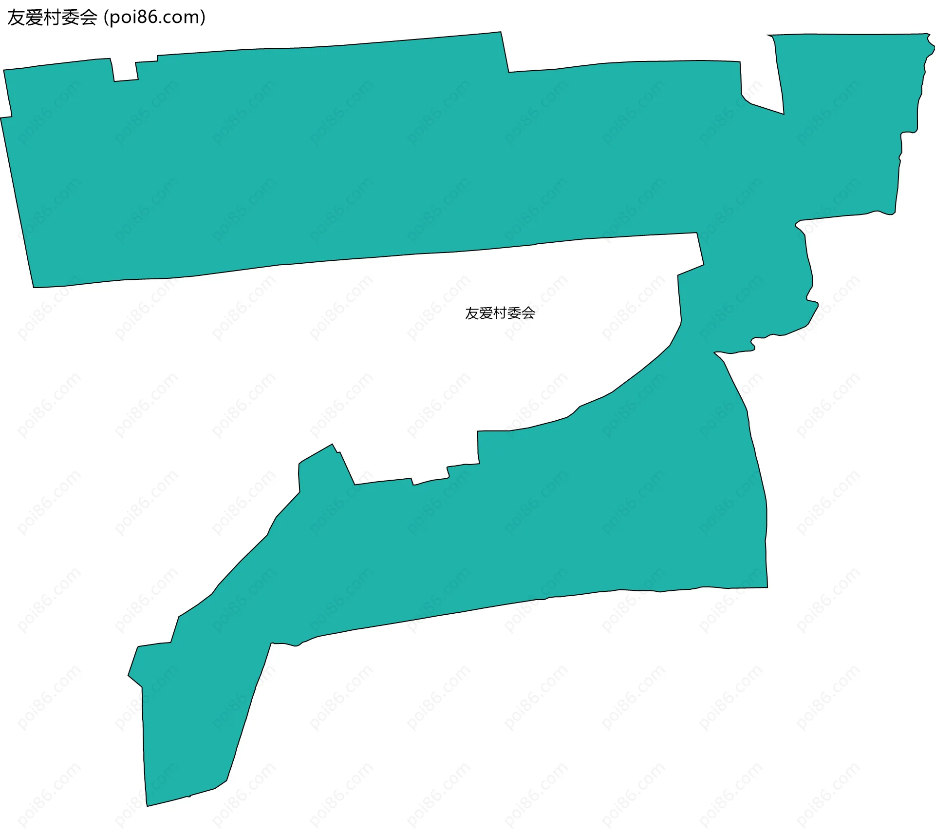 友爱村委会边界地图