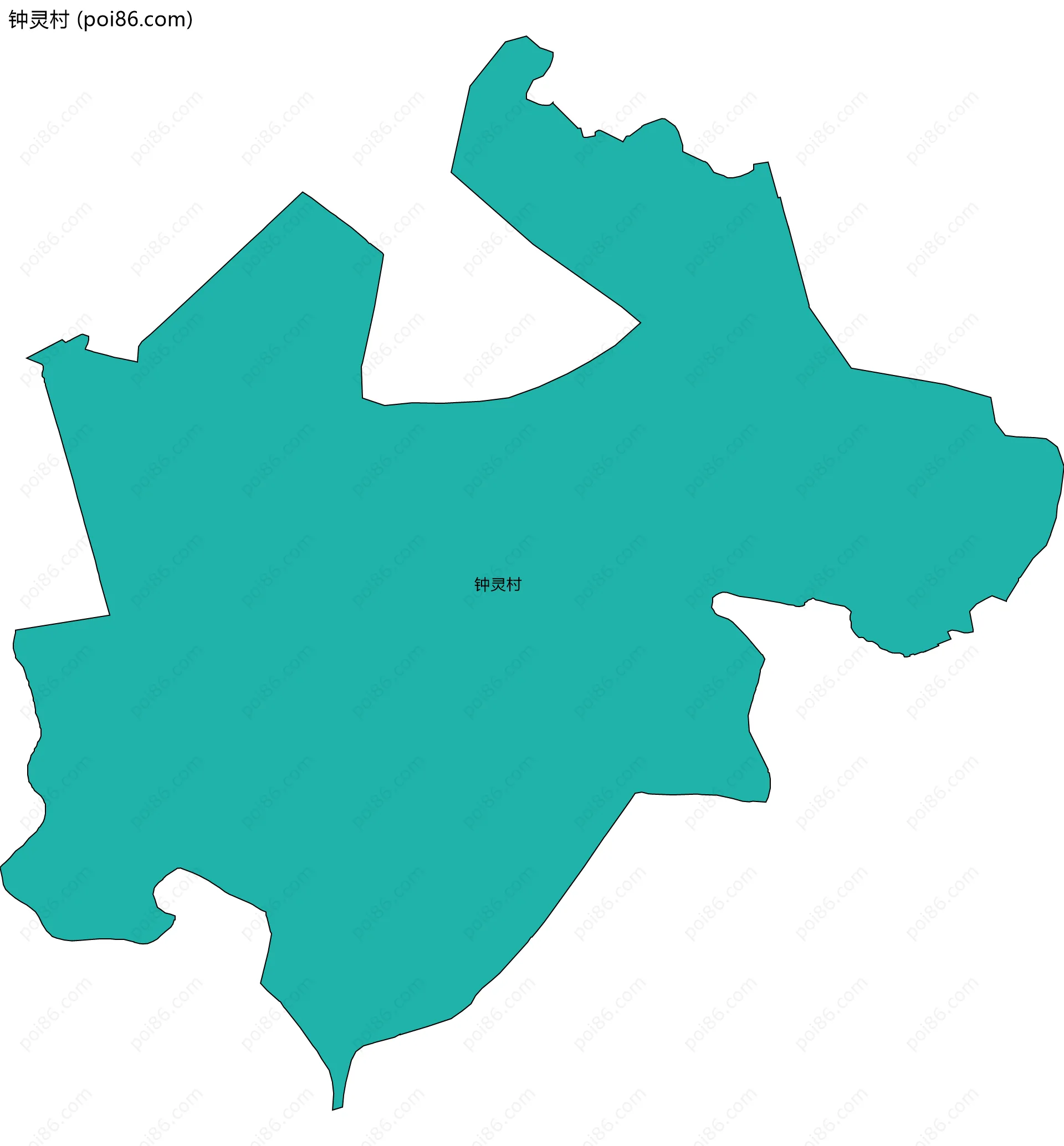 钟灵村边界地图