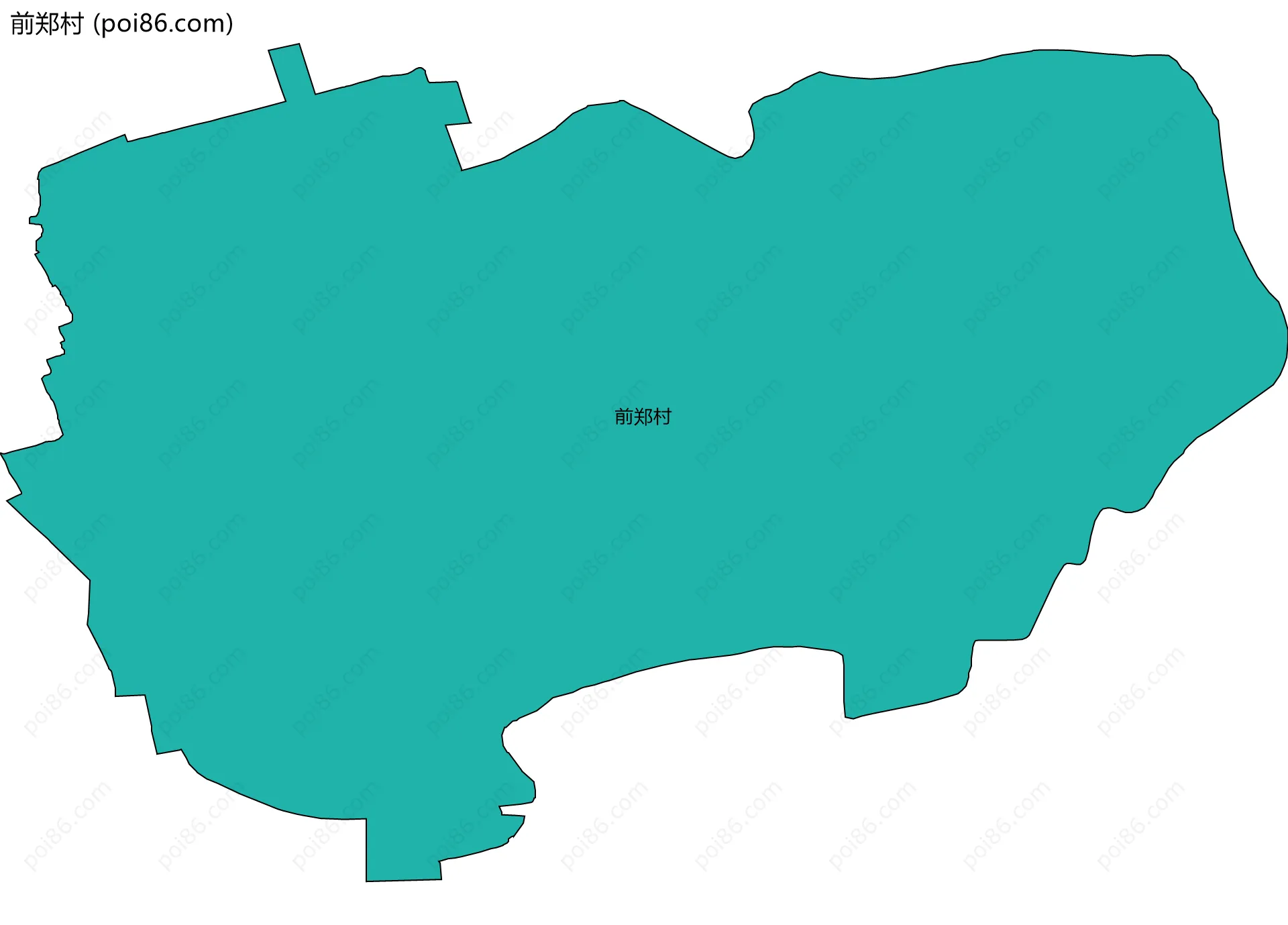 前郑村边界地图
