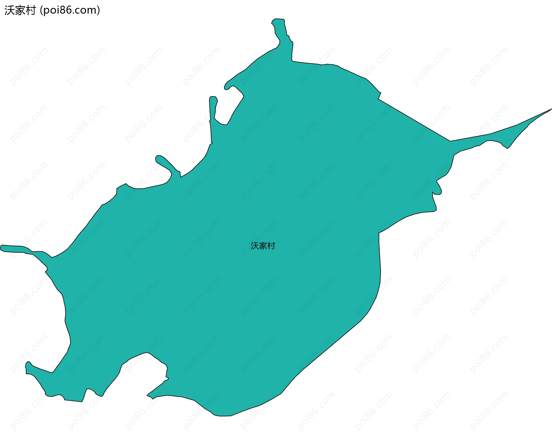 沃家村边界地图