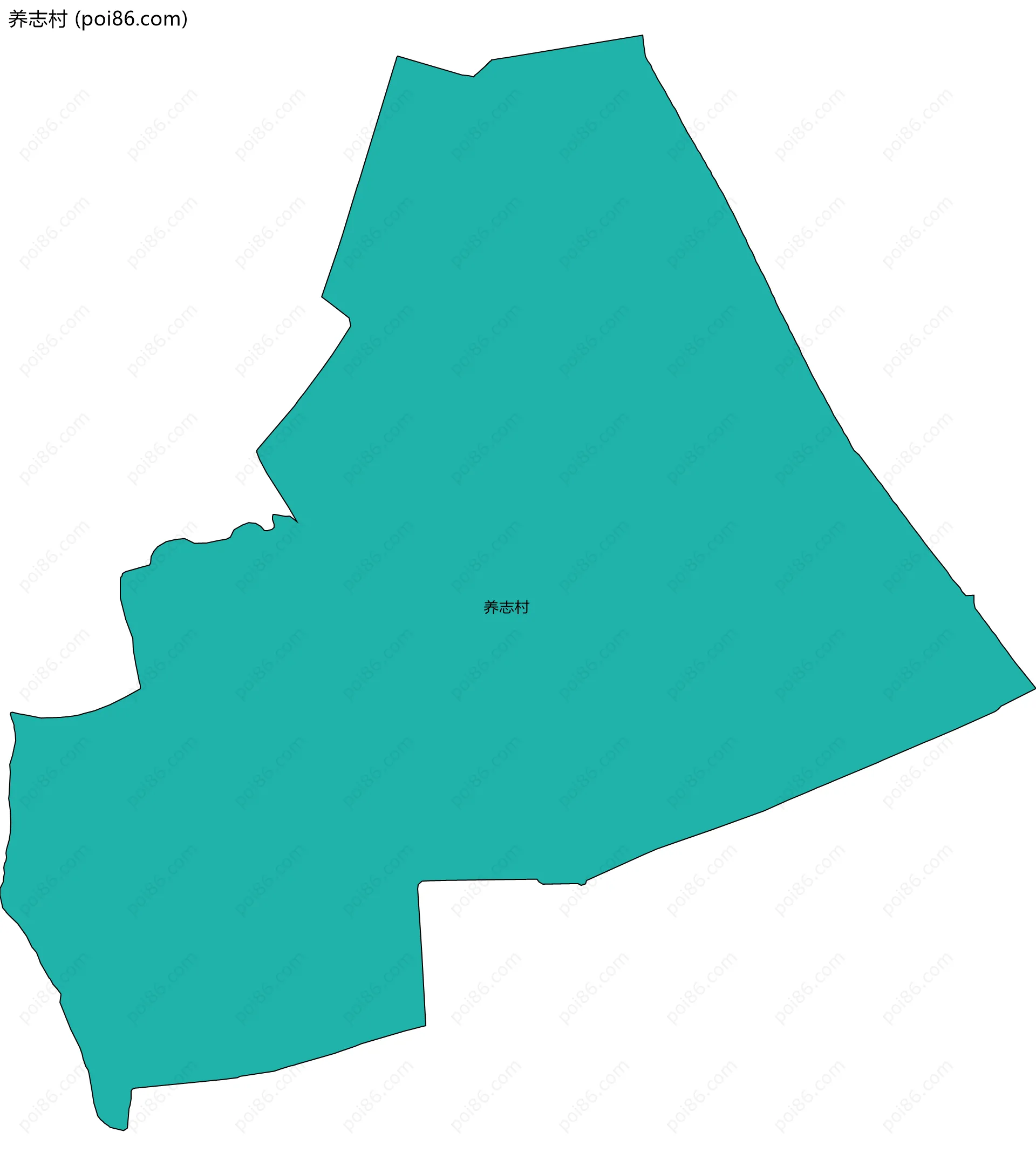 养志村边界地图