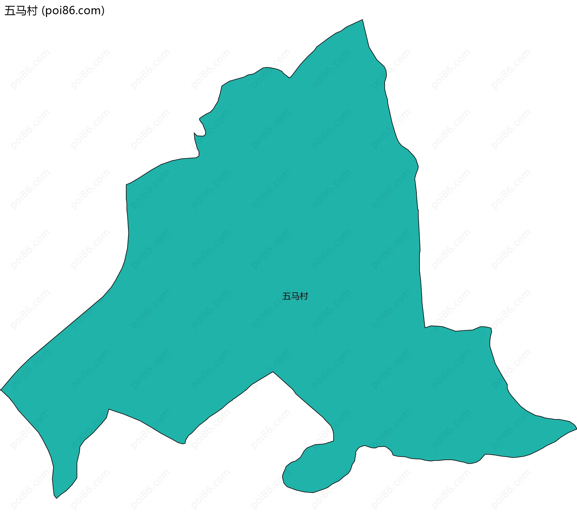 五马村边界地图