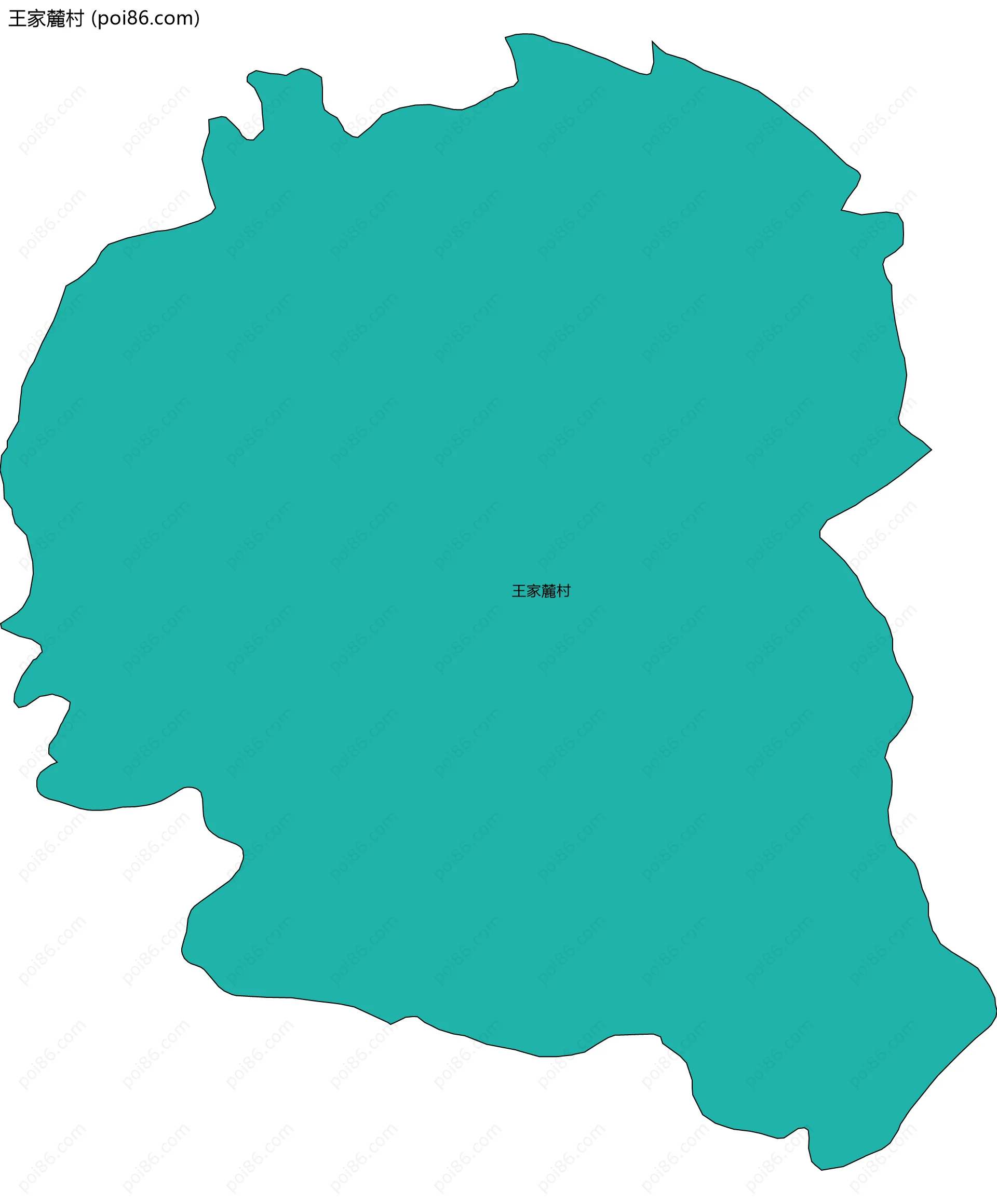 王家麓村边界地图