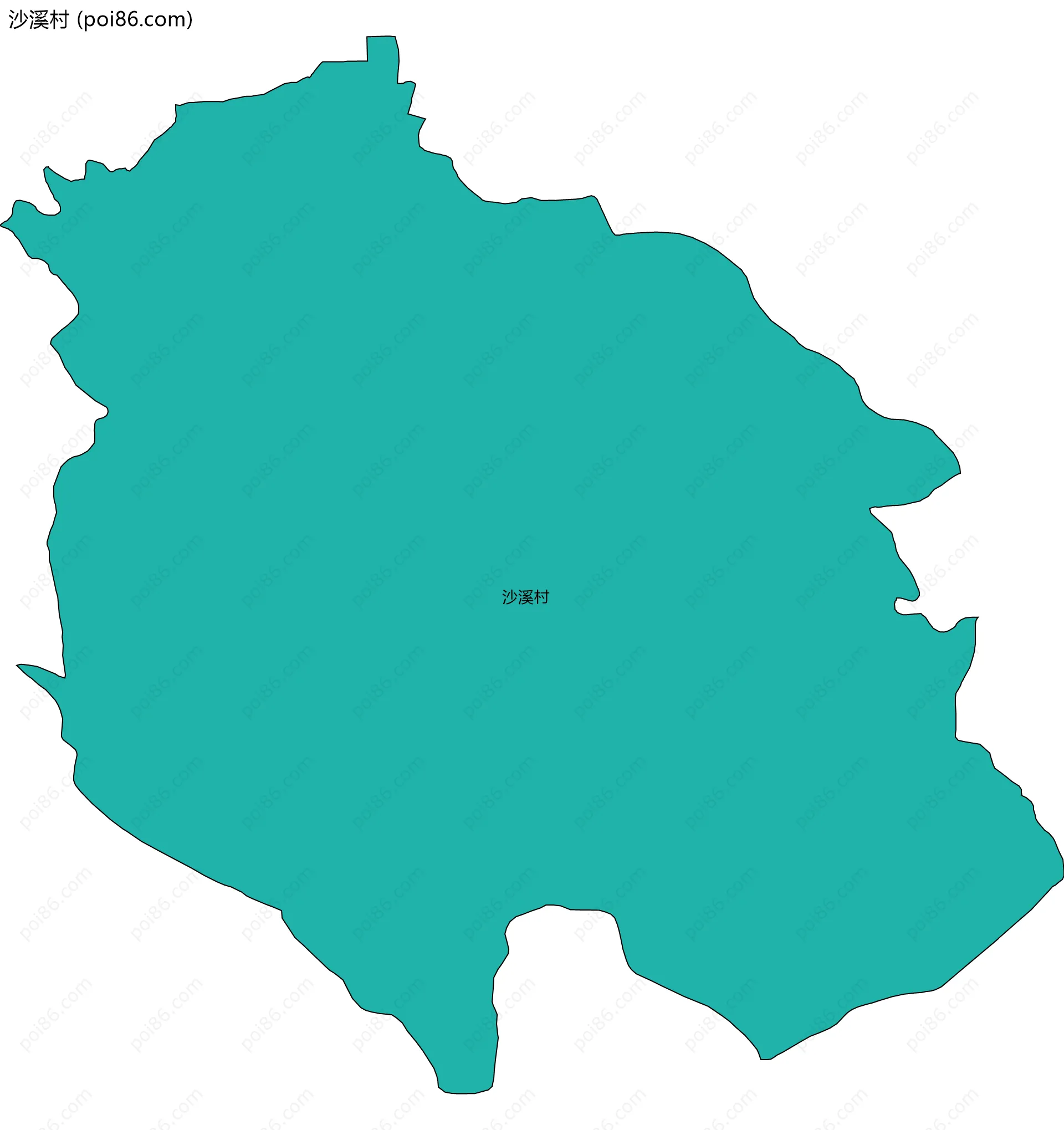 沙溪村边界地图