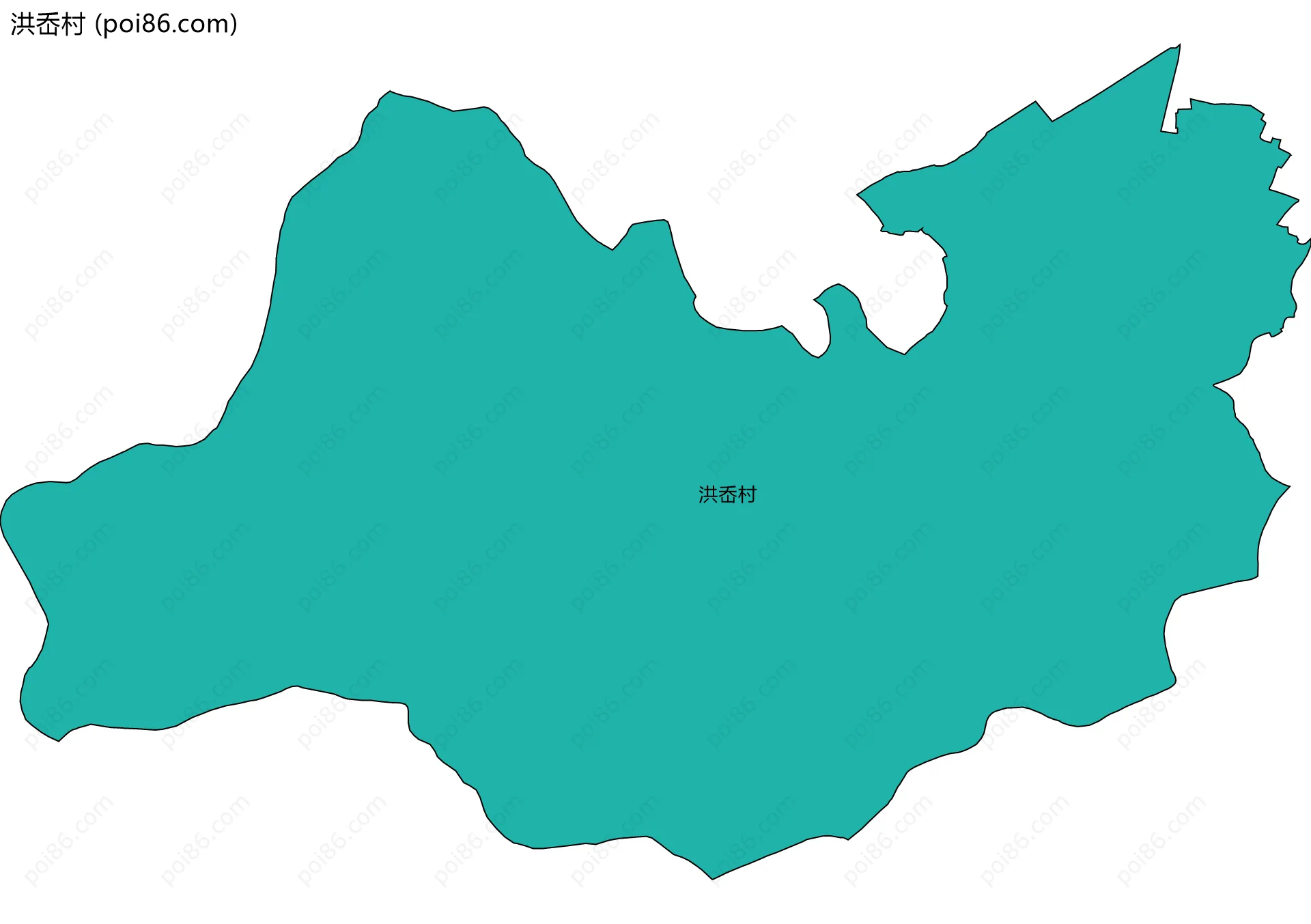 洪岙村边界地图