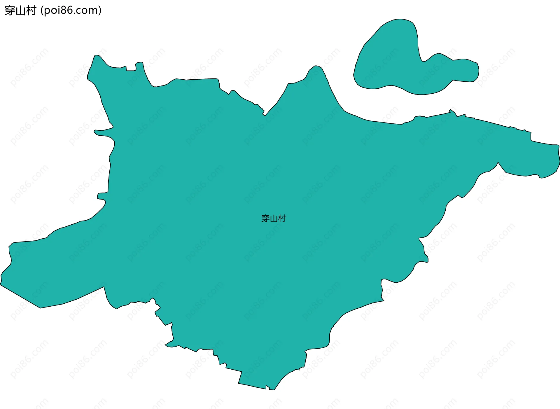穿山村边界地图