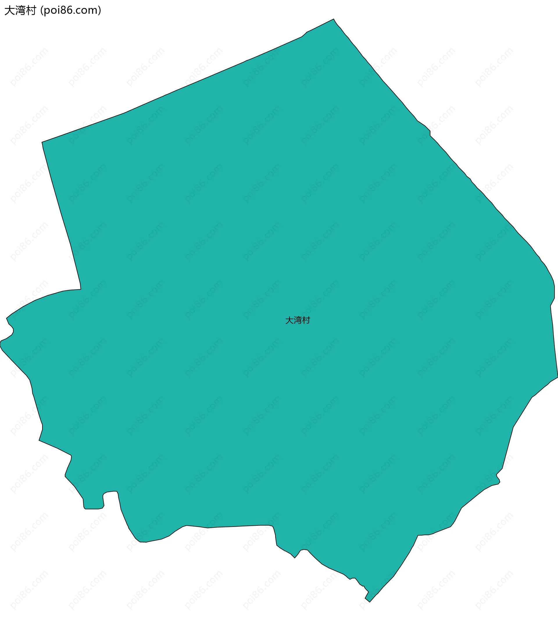 大湾村边界地图