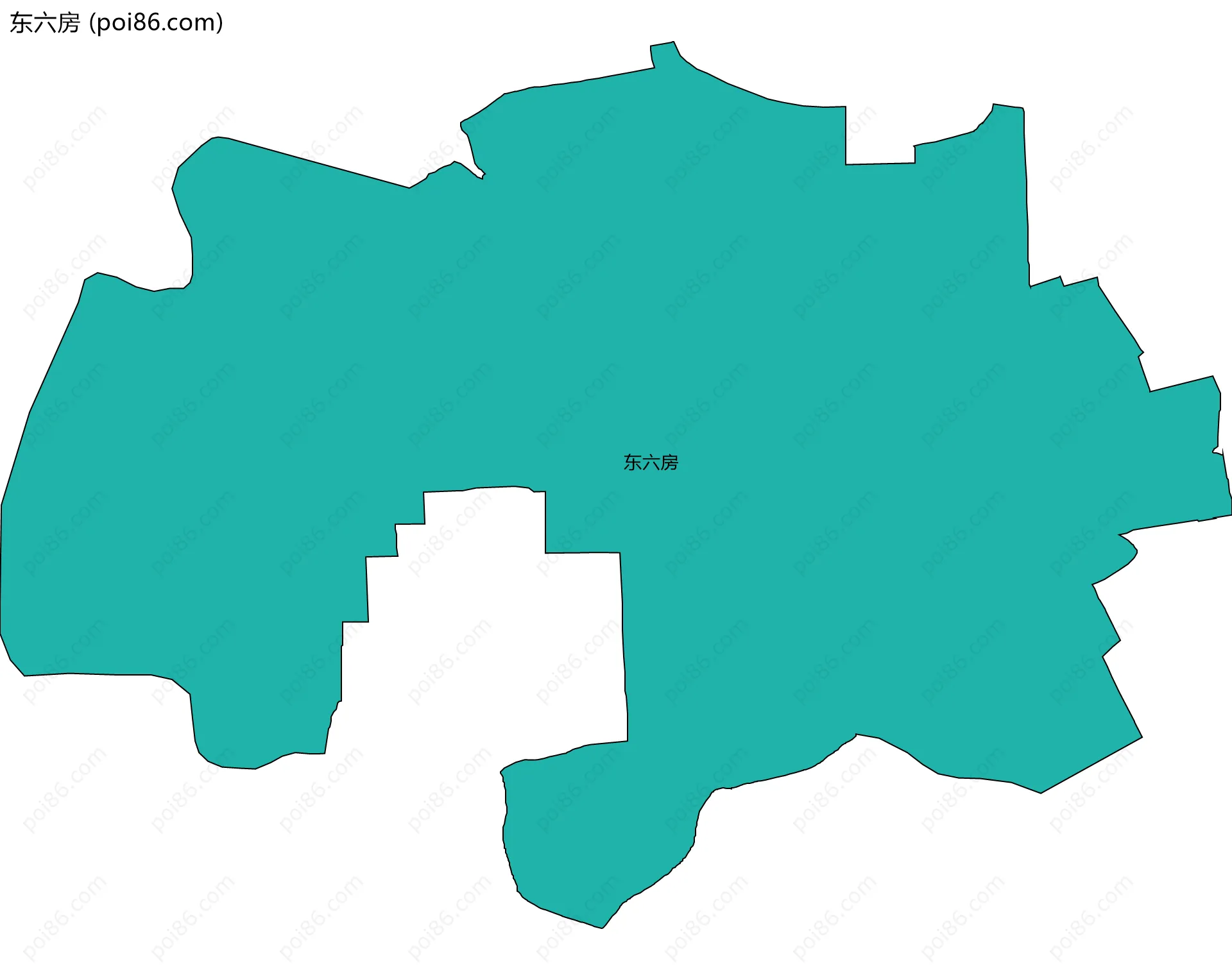 东六房边界地图