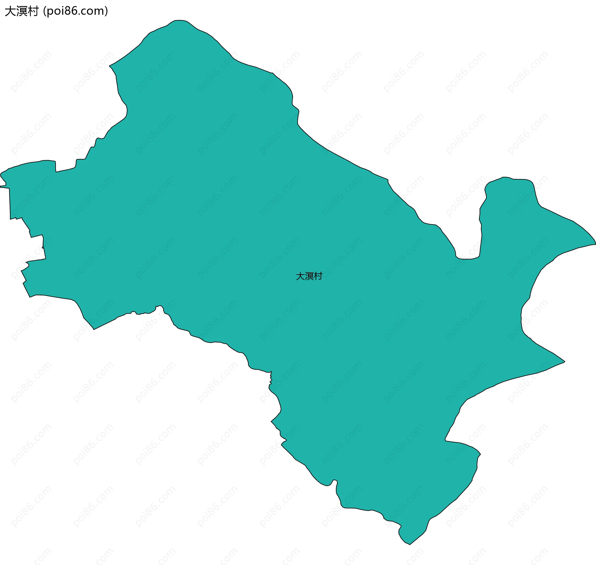 大溟村边界地图