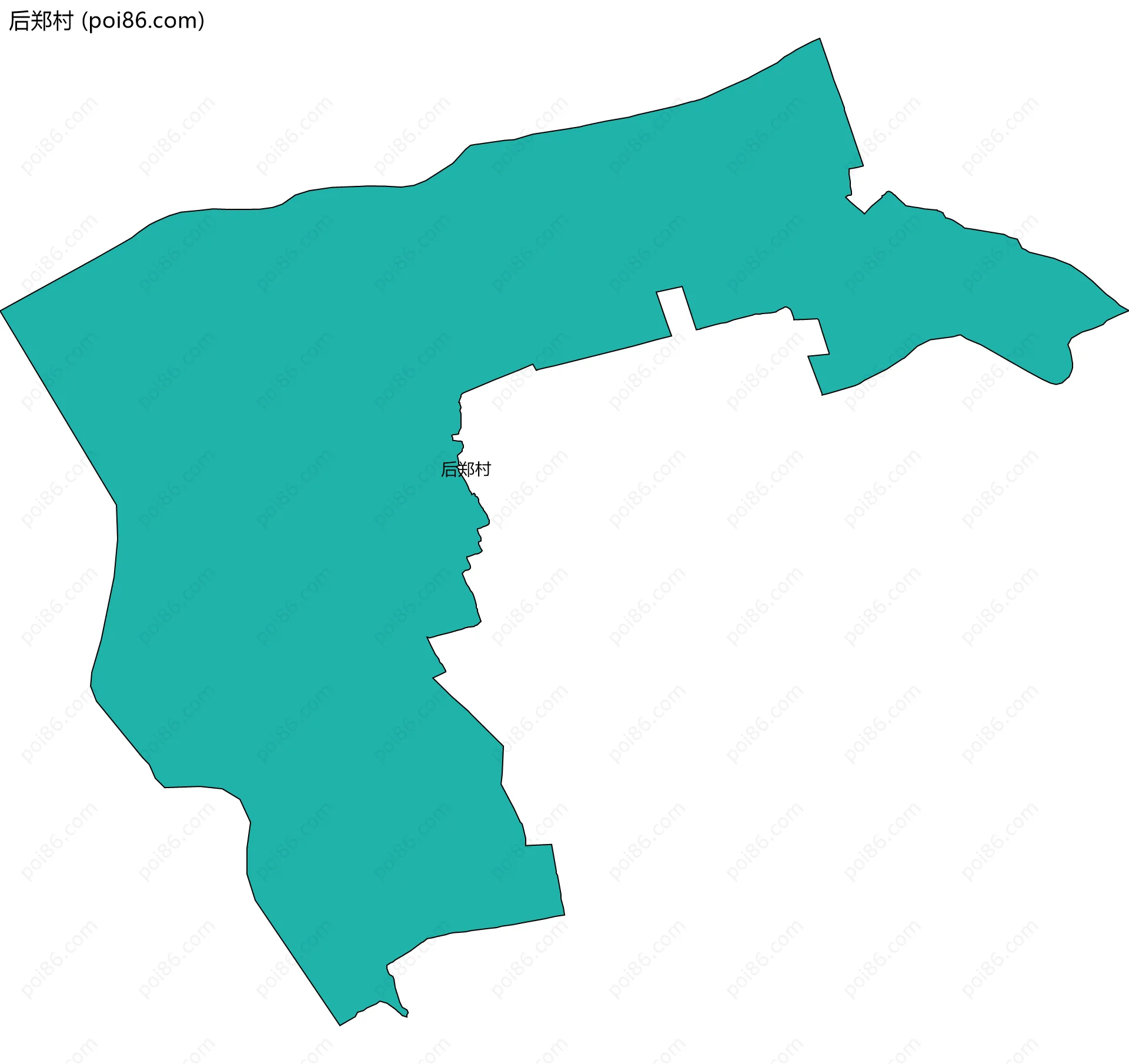 后郑村边界地图