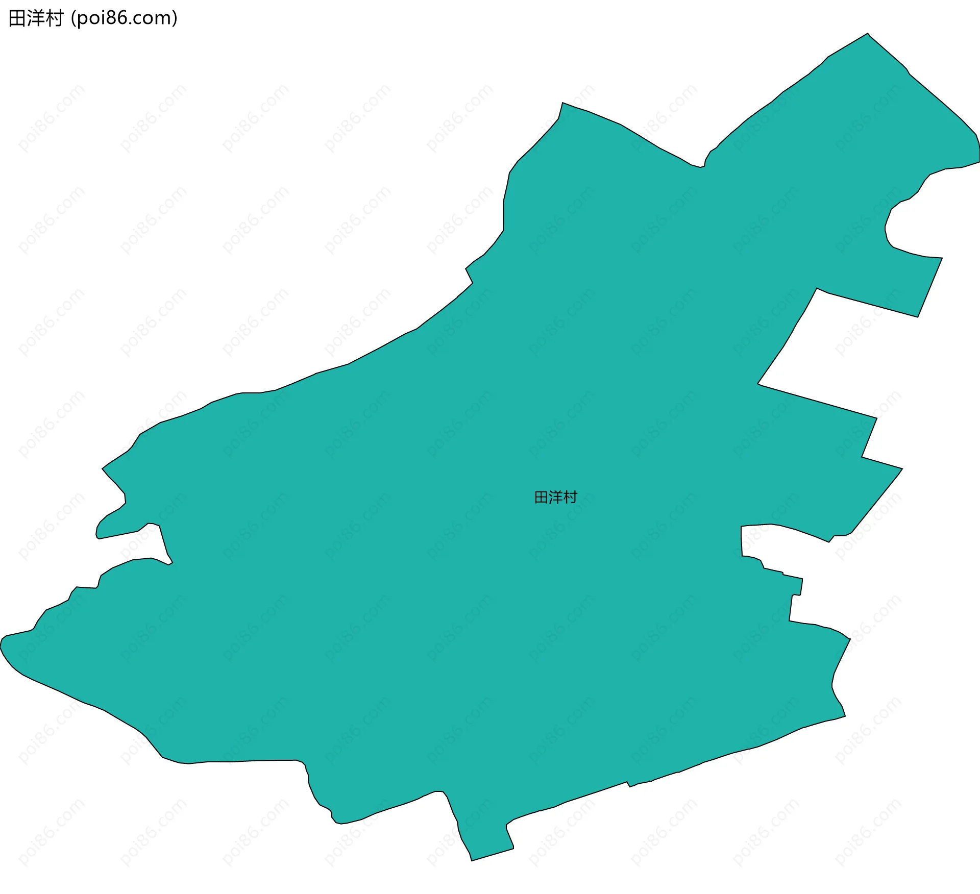 田洋村边界地图