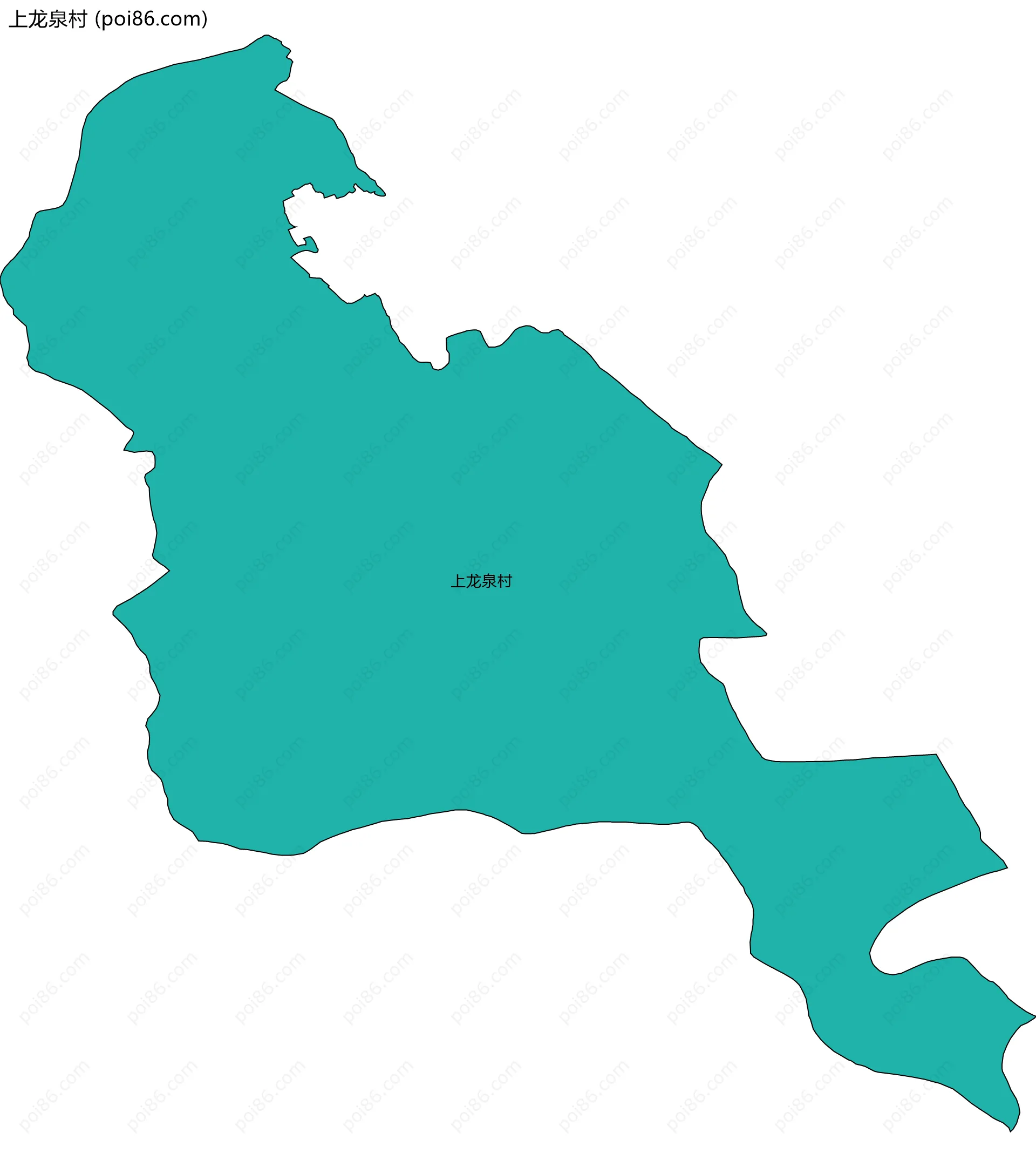 上龙泉村边界地图