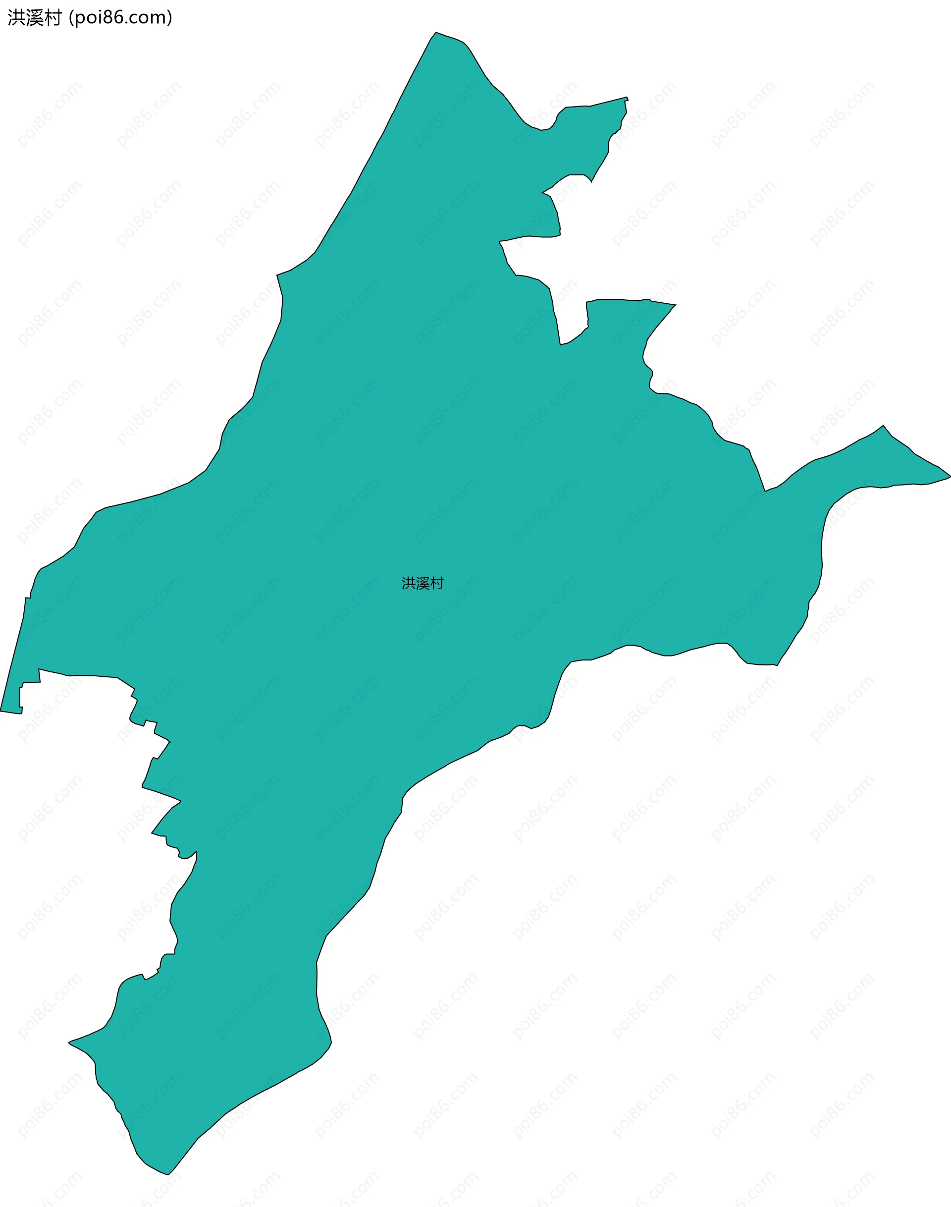 洪溪村边界地图