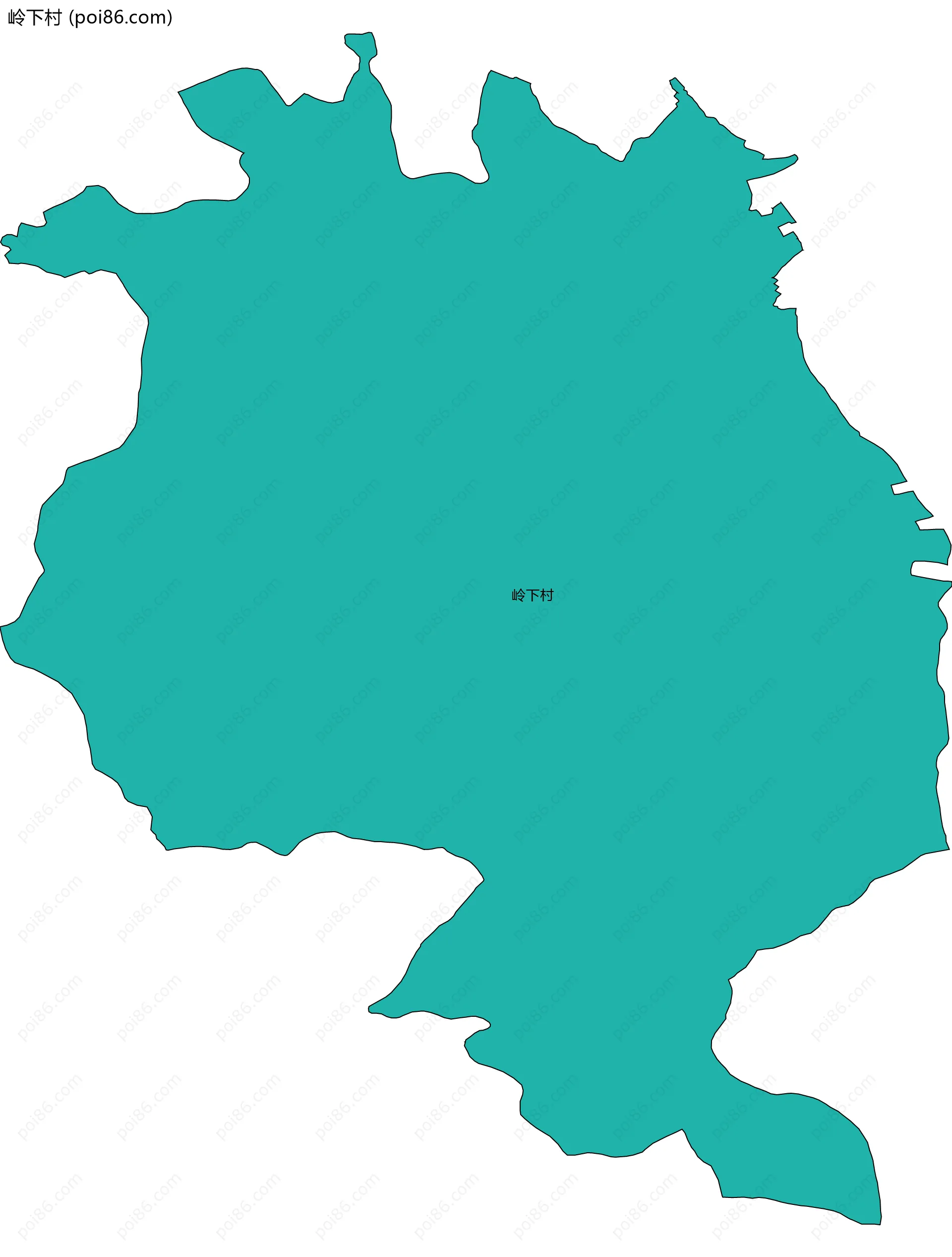 岭下村边界地图