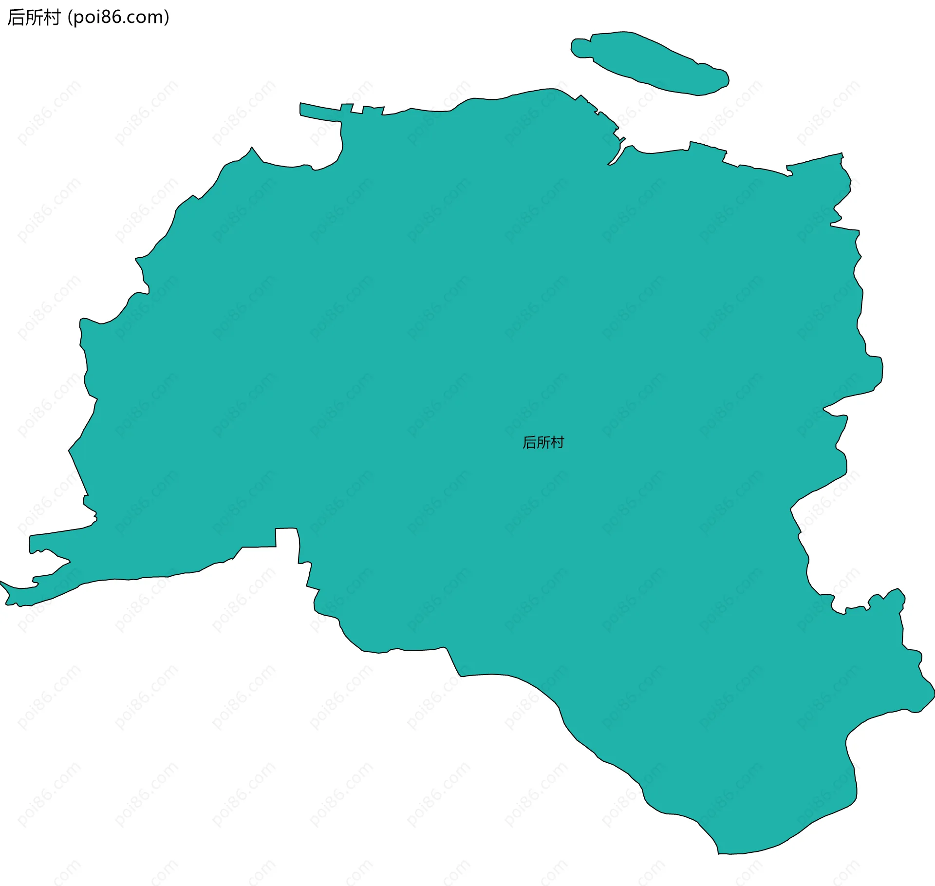 后所村边界地图