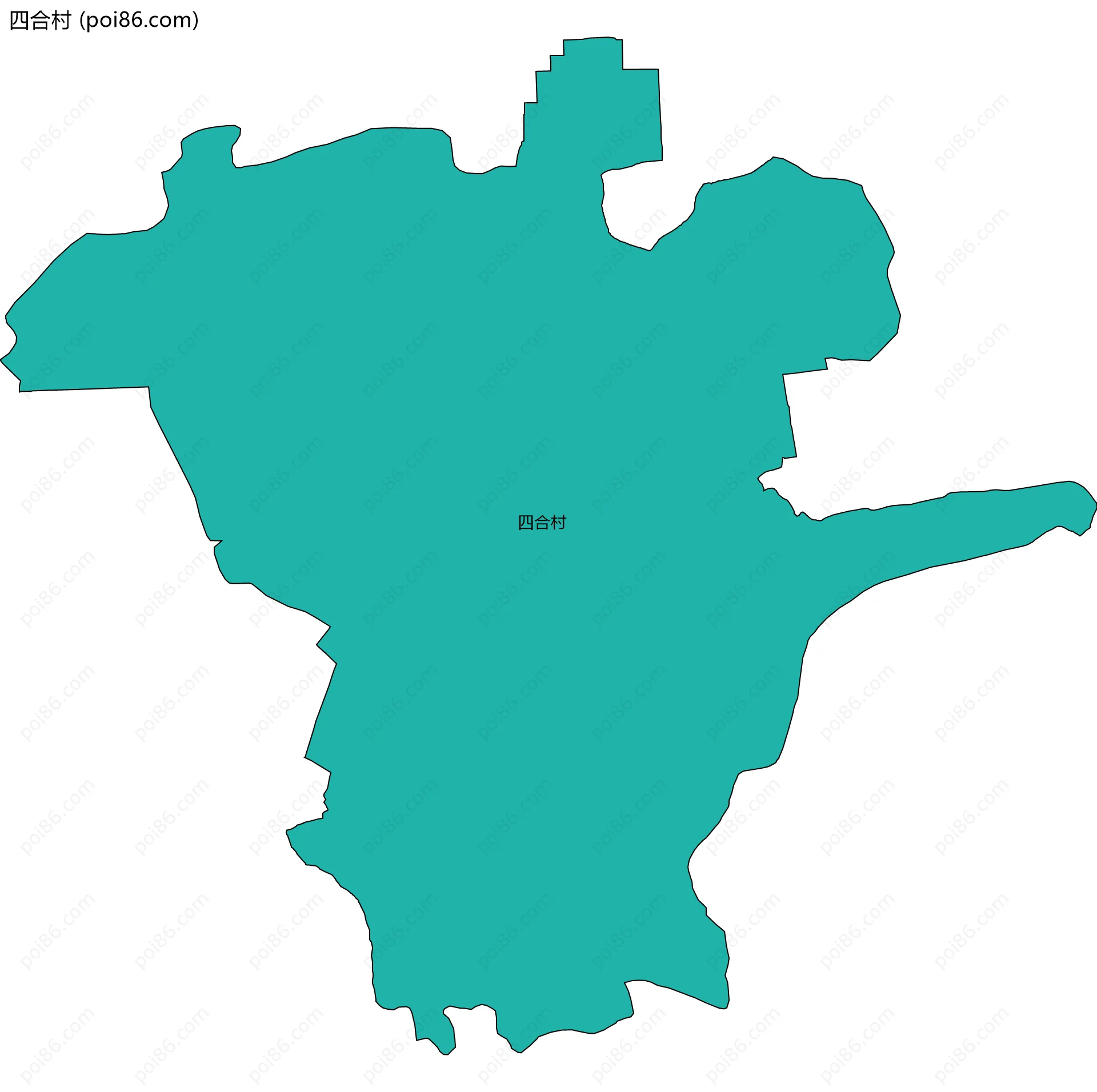 四合村边界地图