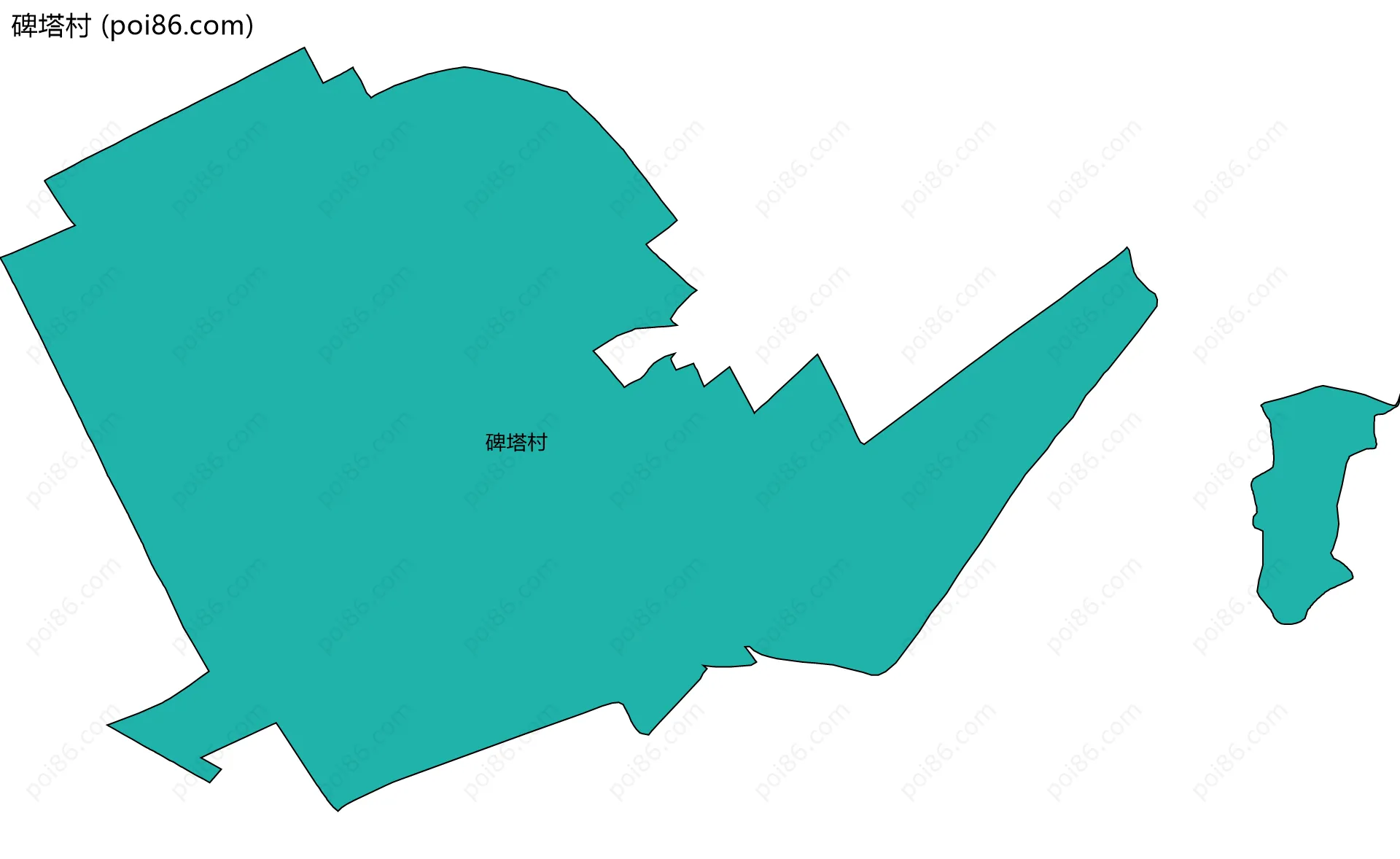 碑塔村边界地图