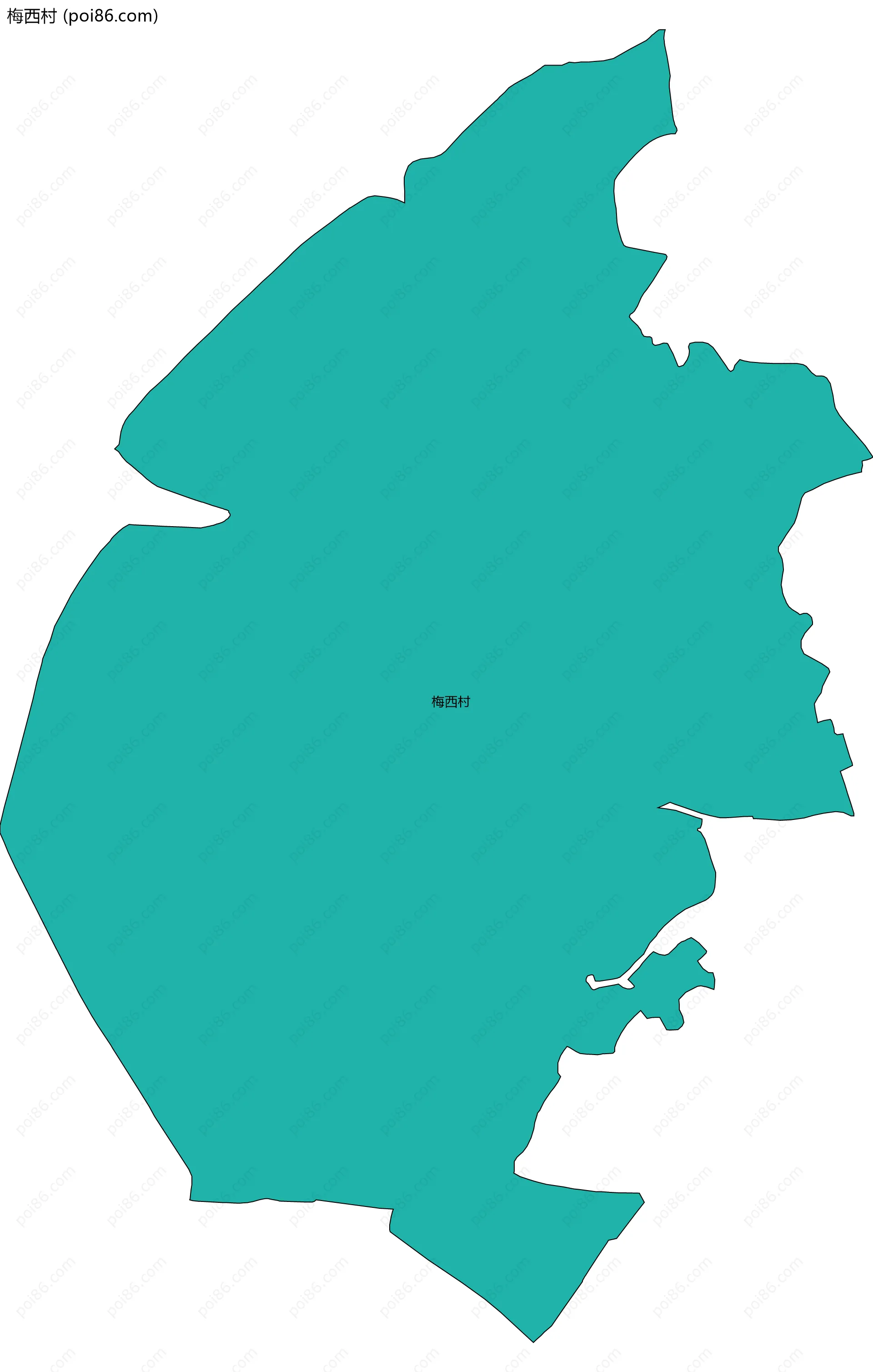 梅西村边界地图