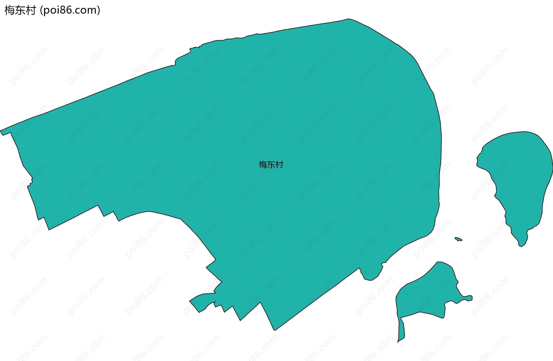 梅东村边界地图