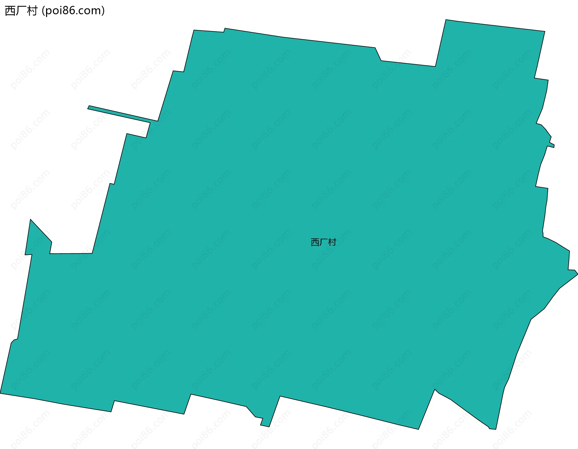 西厂村边界地图