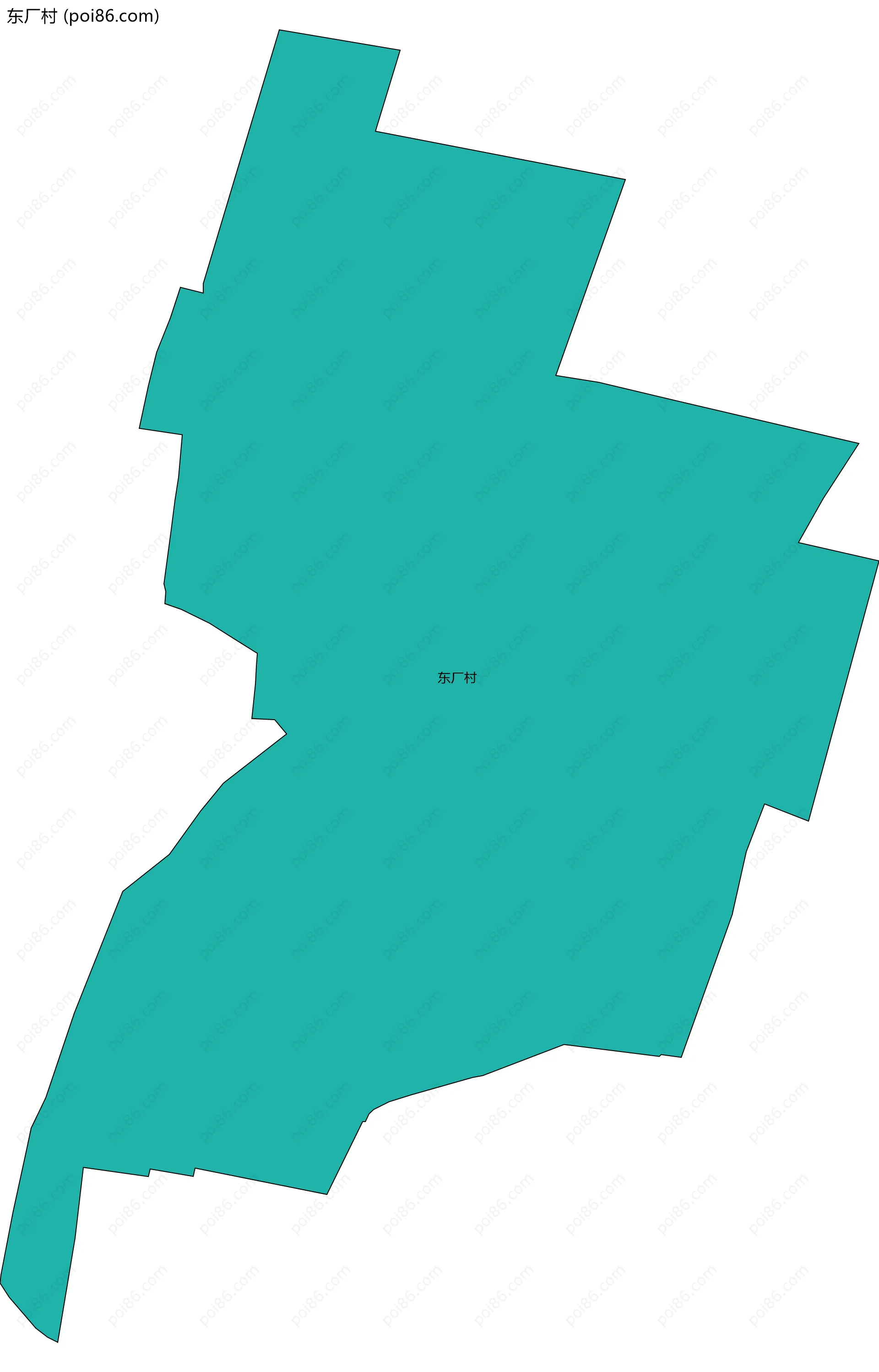 东厂村边界地图